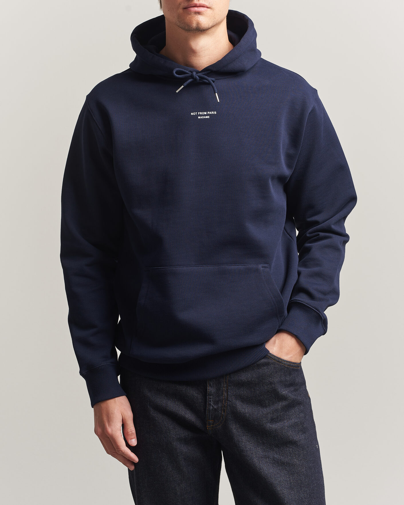 Herren | Pullover | Drôle de Monsieur | Classic Slogan Hoodie Navy