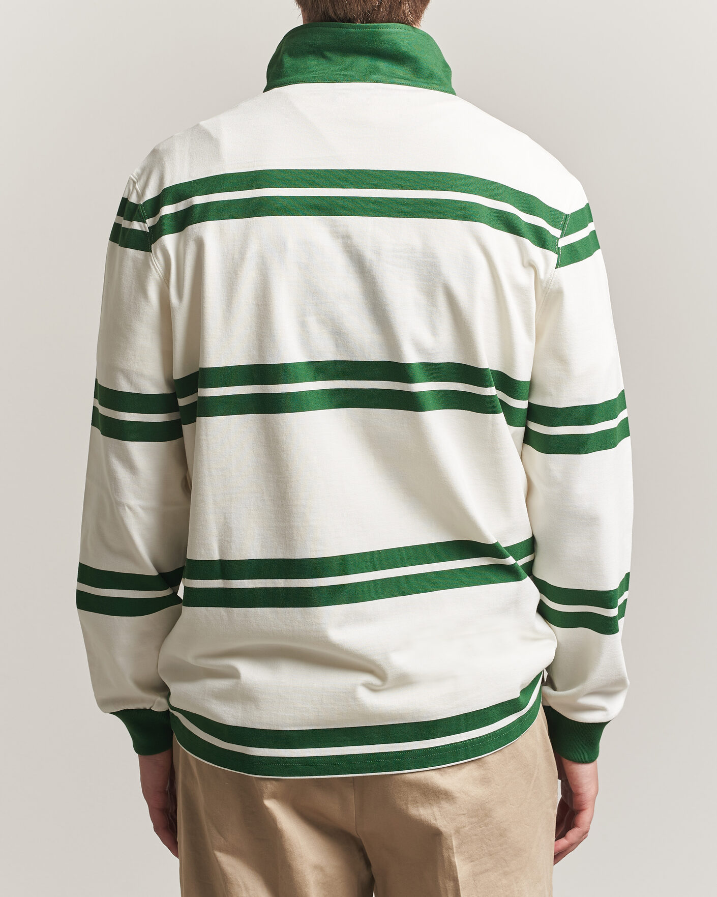 Herren | Pullover | Drôle de Monsieur | Ornament Striped Rugger Water Green