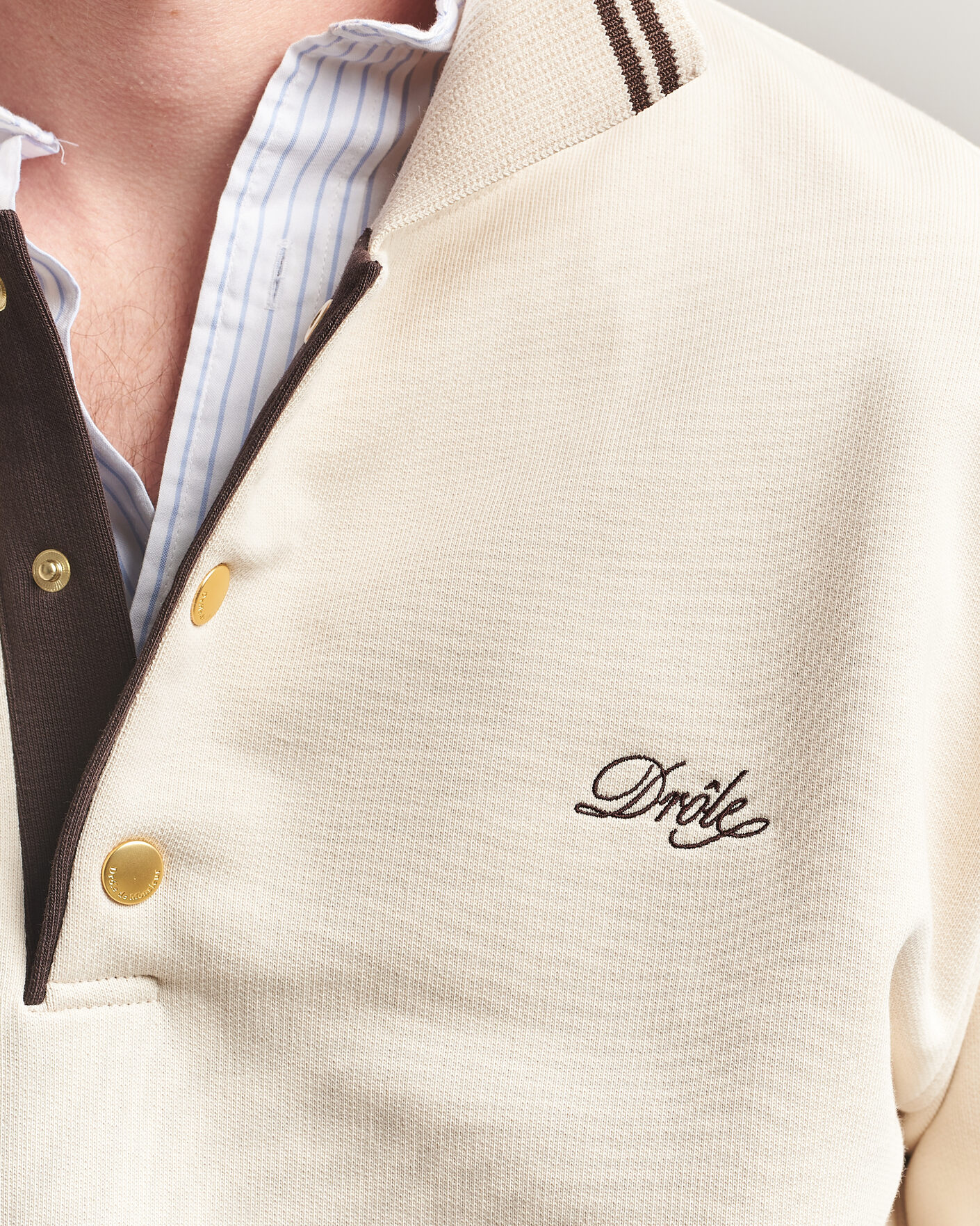 Herren | Pullover | Drôle de Monsieur | Tipped Rugger Light Sand