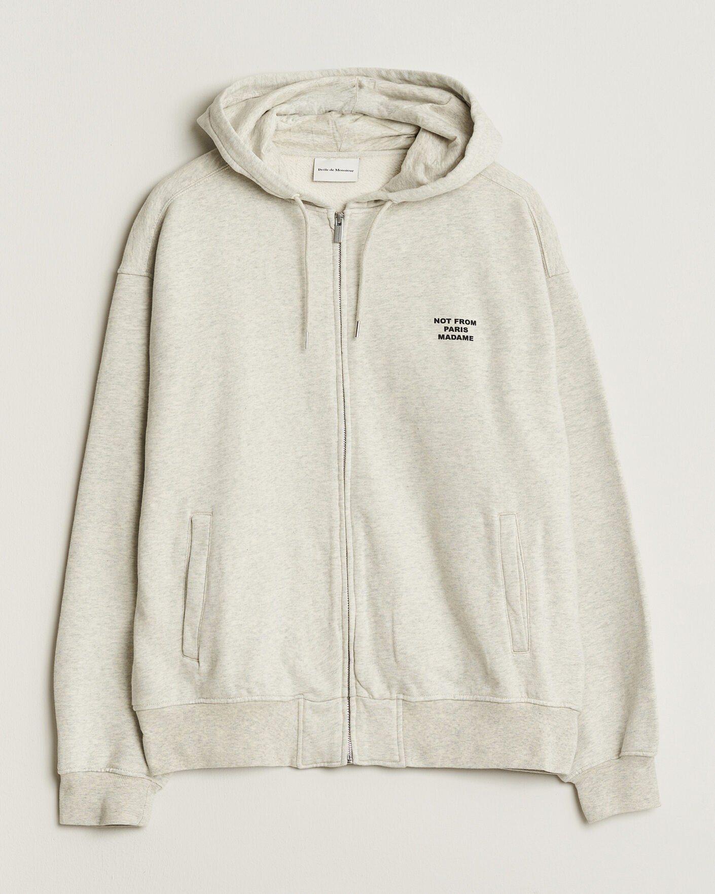 Herren | Pullover | Drôle de Monsieur | Slogan Full Zip Hoodie Grey