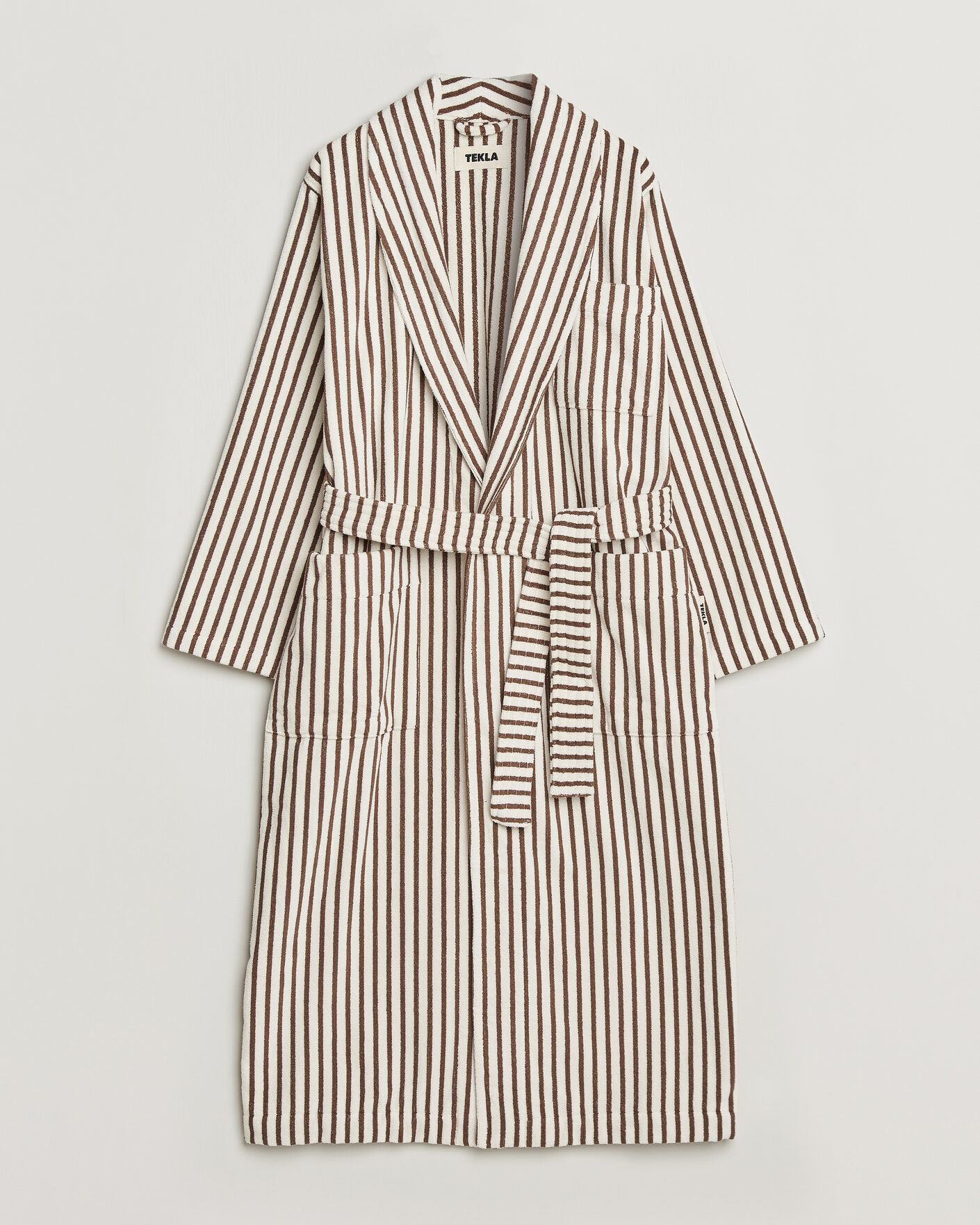 Herren | Schlafanzüge & Bademäntel | Tekla | Organic Terry Classic Bathrobe Kodiak Stripes