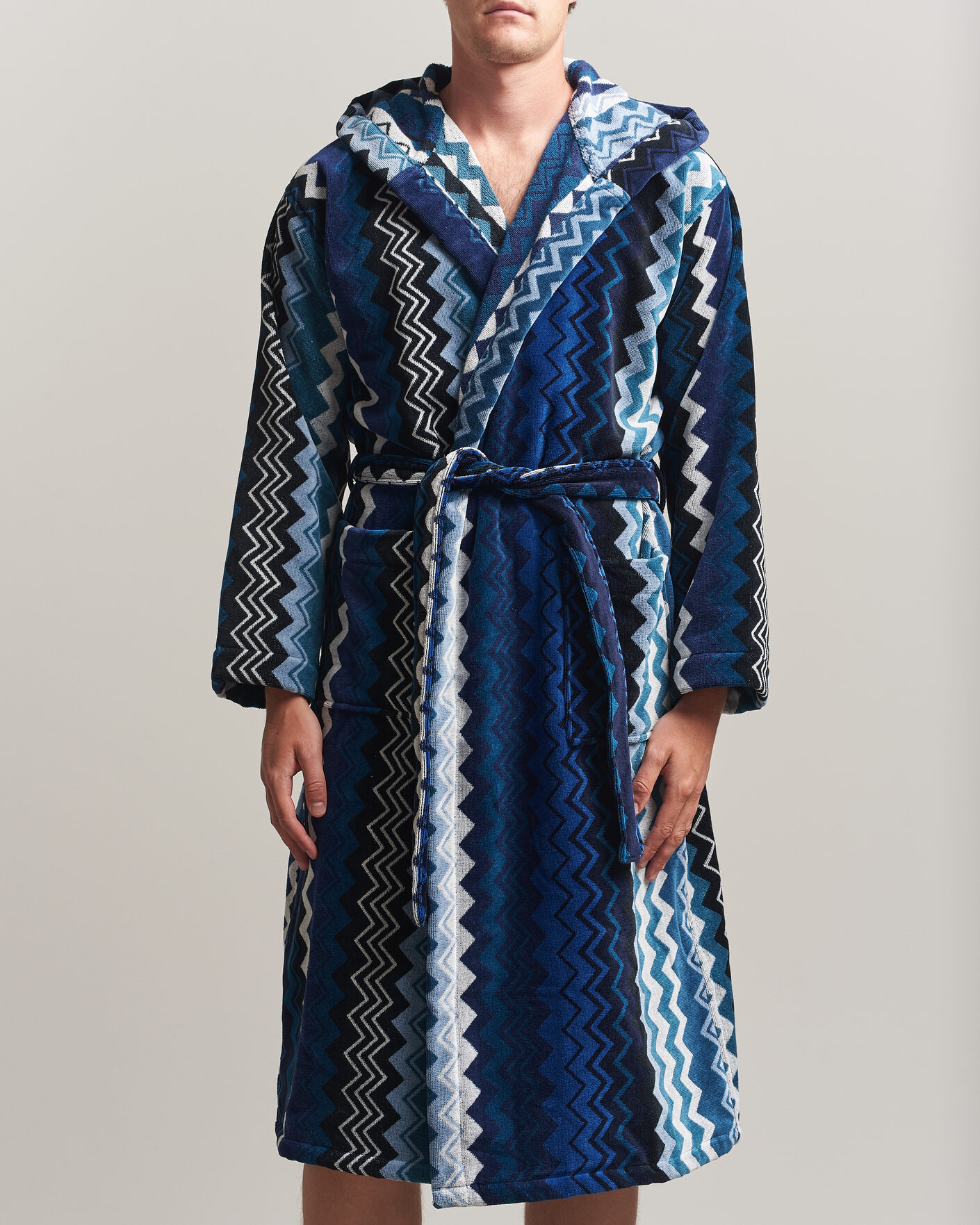 Herren | Schlafanzüge & Bademäntel | Missoni Home | Giacomo Hooded Bathrobe Multi Blue