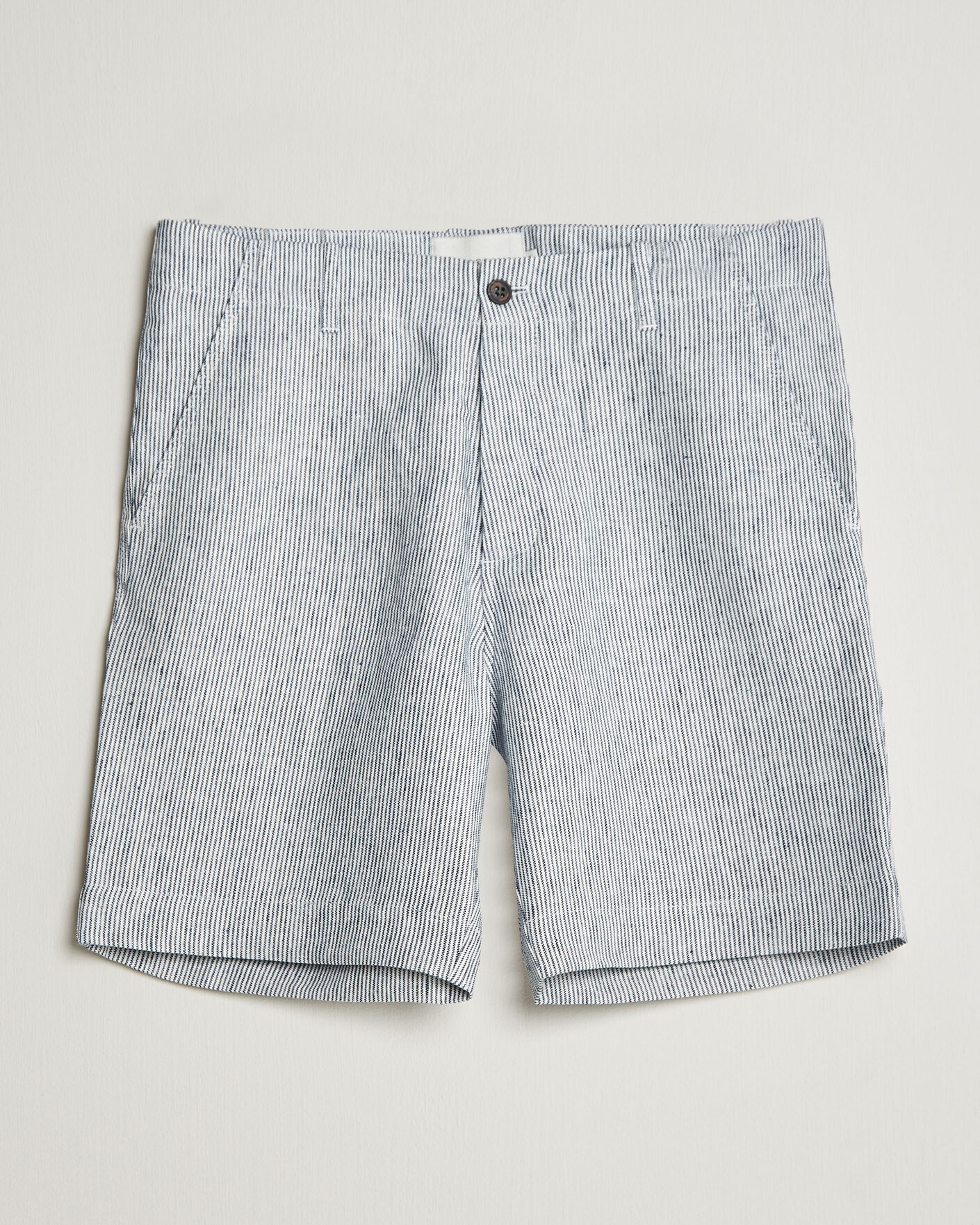 Herren | Shorts | Peregrine | Windsor Linen Shorts Navy Stripe