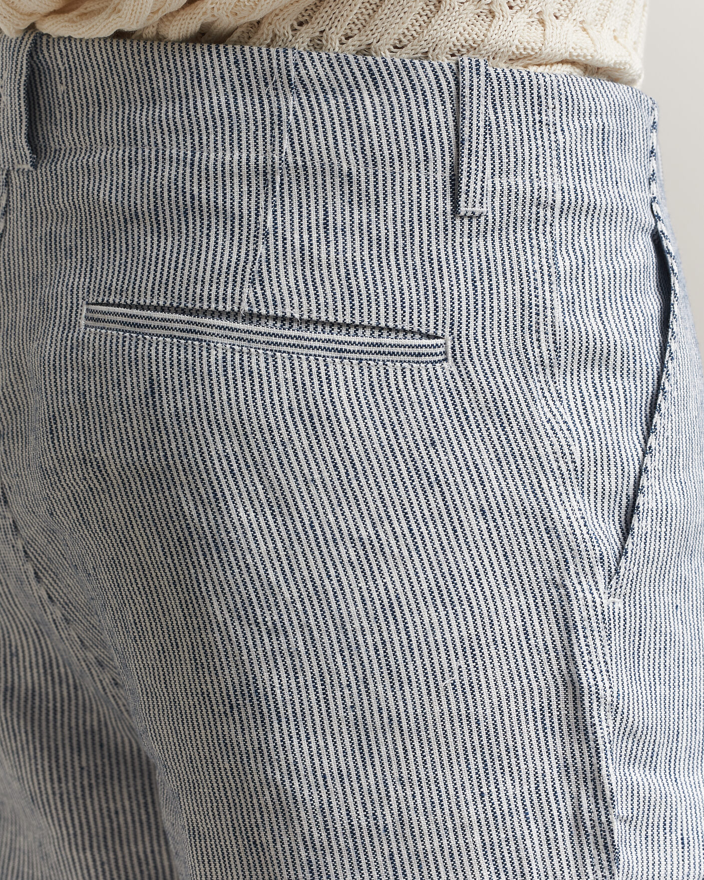 Herren | Shorts | Peregrine | Windsor Linen Shorts Navy Stripe