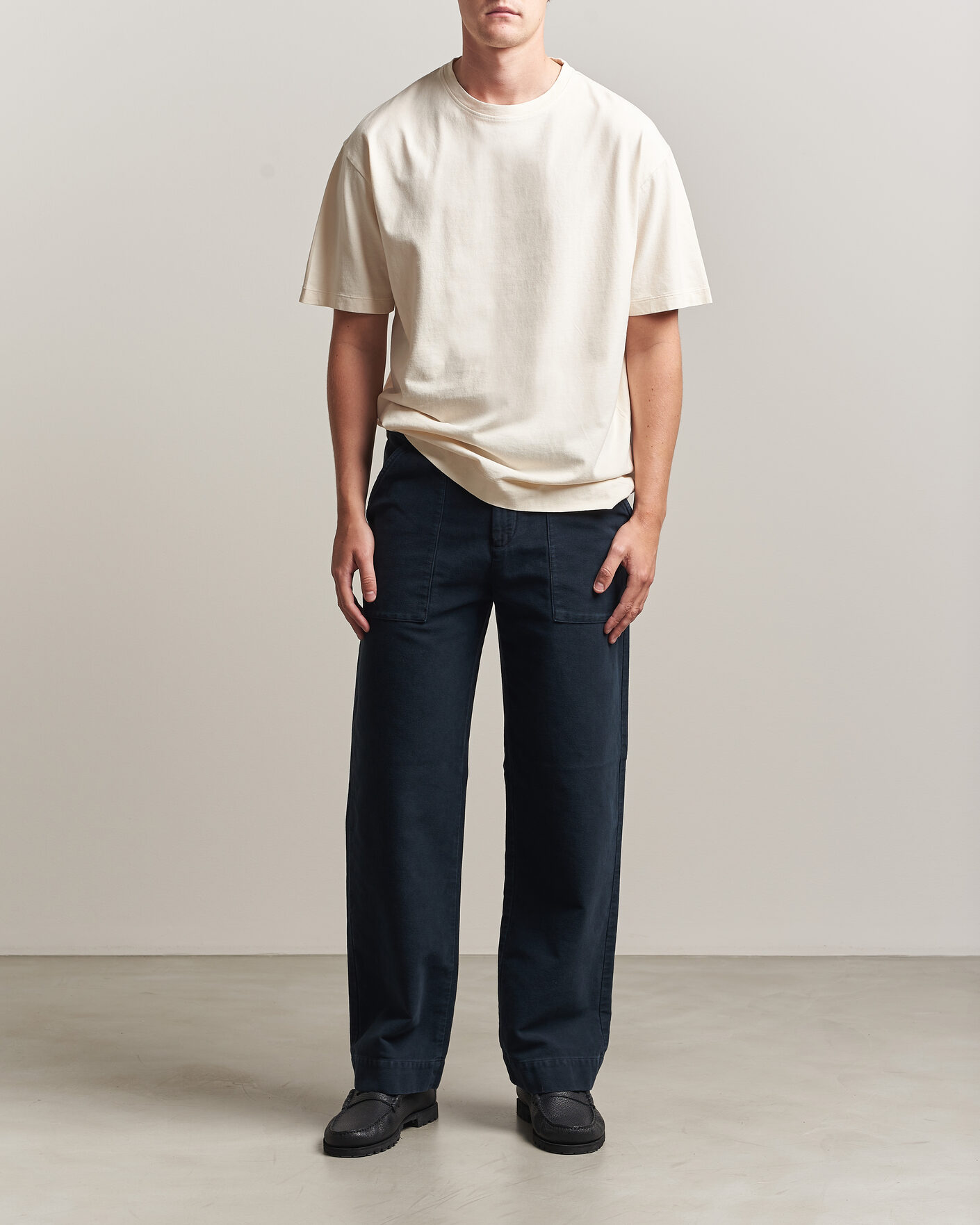 Herren | T-Shirts | Massimo Alba | Nevis Brushed Cotton T-Shirt Soft White
