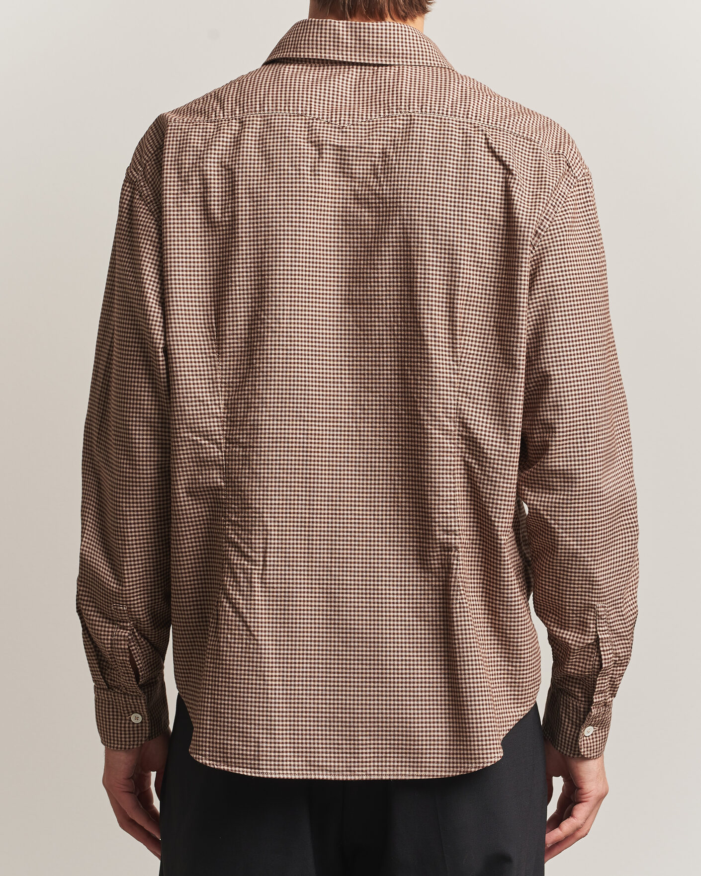 Herren | Hemden | Massimo Alba | Boxy Microcheck Shirt Fossil