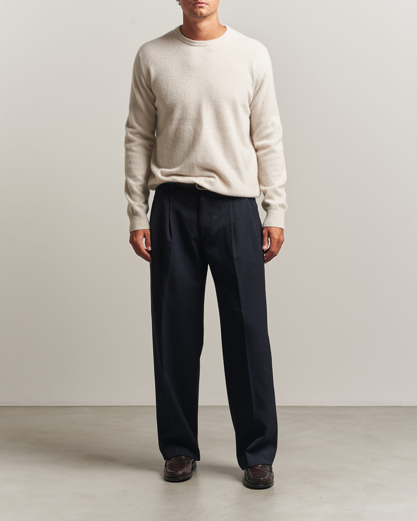 Herren | Pullover | Massimo Alba | Kane Brushed Cashmere Sweater Magnolia