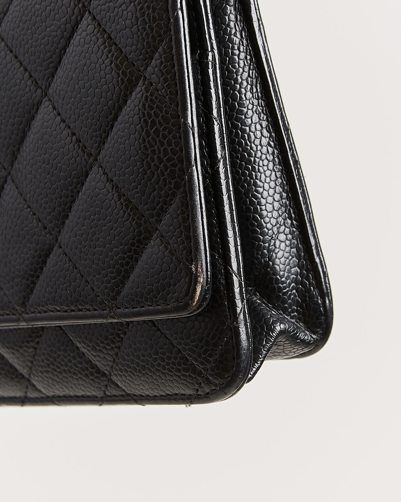 Herren | Pre-Owned & Vintage Bags | Chanel Pre-Owned | Wallet On Chain Caviar Leather Black