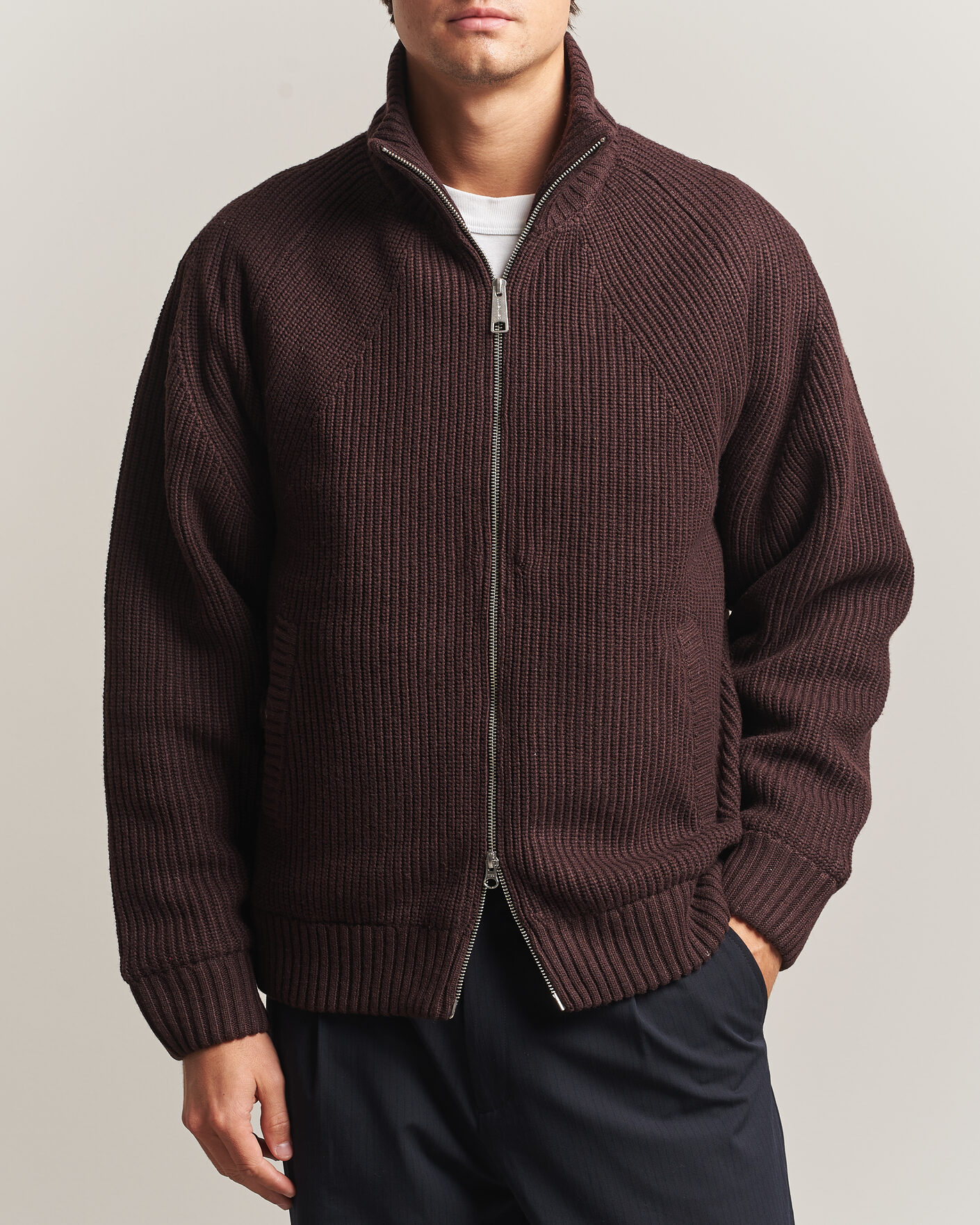 Herren | Pullover | Carhartt WIP | Bandley Padded Wool Mix Full Zip Palisander Brown