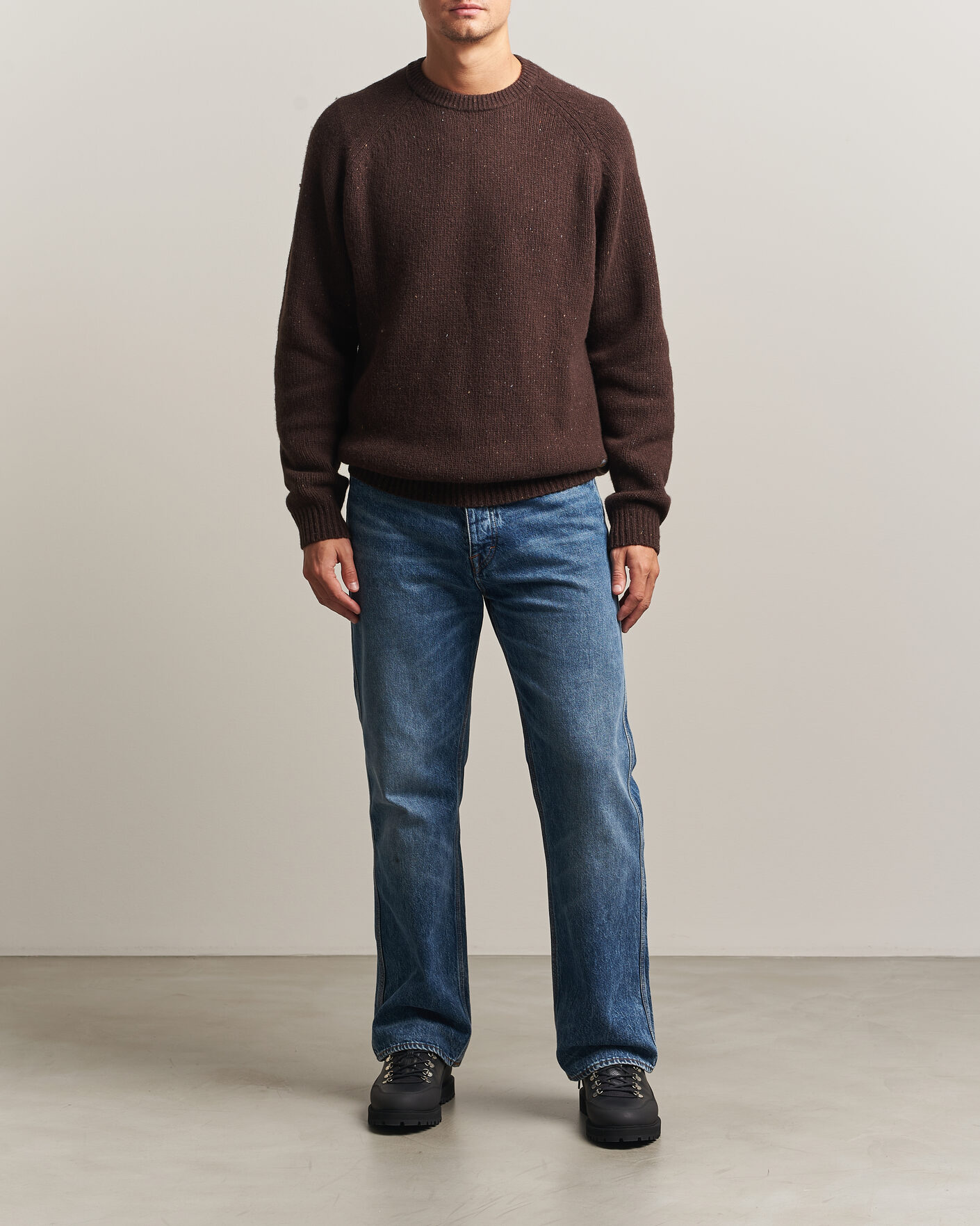 Herren | Pullover | Carhartt WIP | Anglistic Wool/Cotton Sweater Tobacco