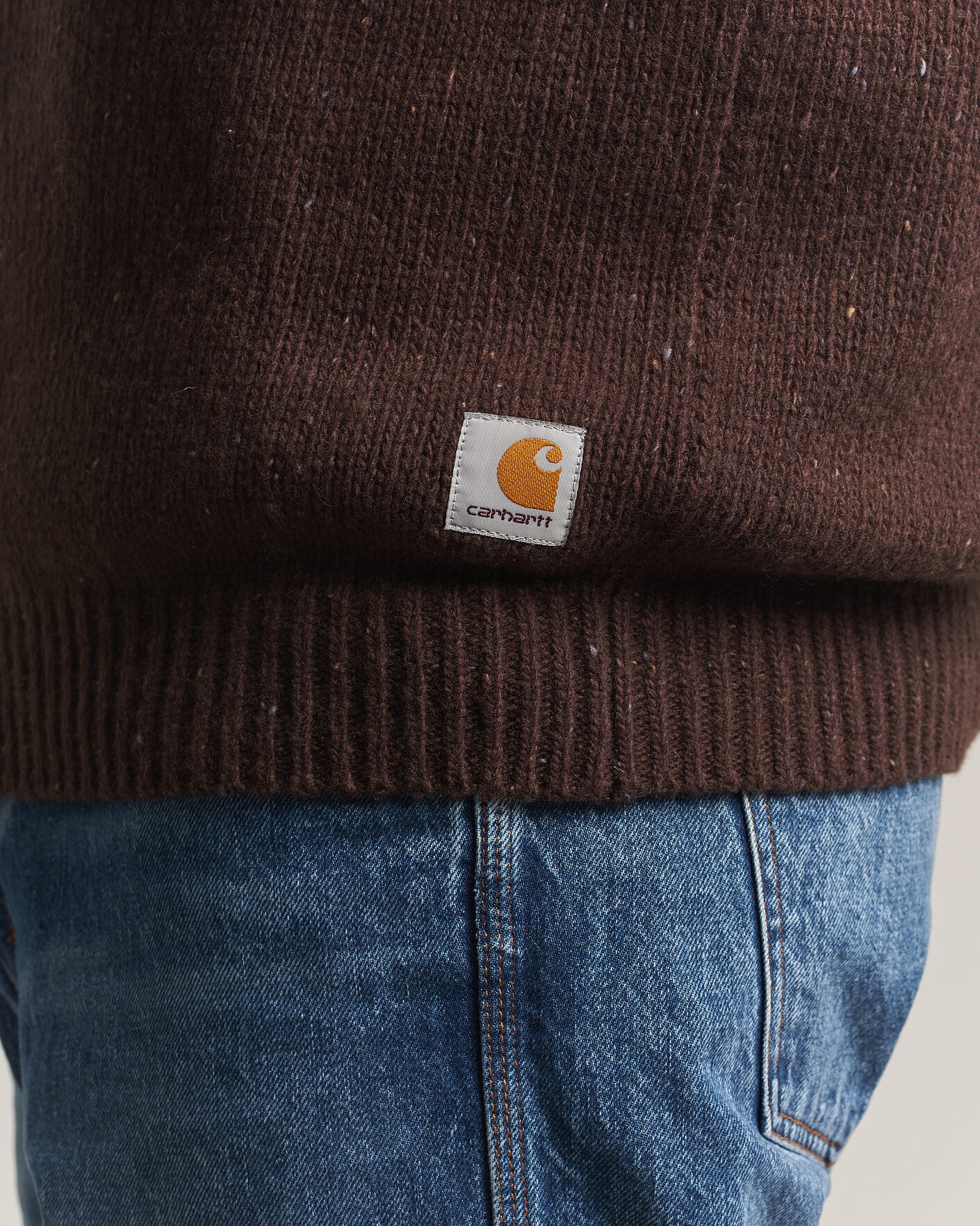 Herren | Pullover | Carhartt WIP | Anglistic Wool/Cotton Sweater Tobacco