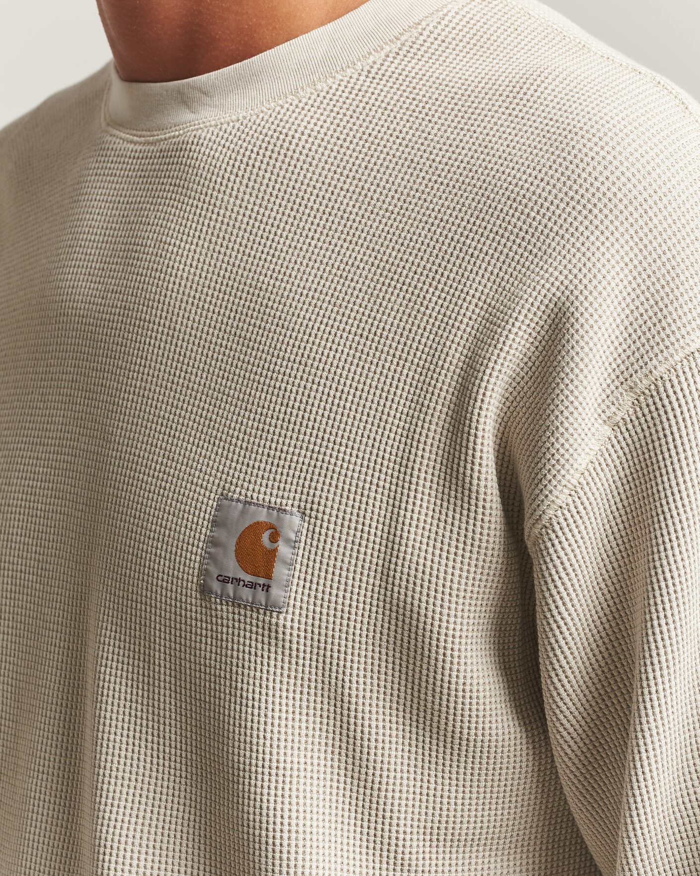 Herren | T-Shirts | Carhartt WIP | Long Sleeve Waffle T-Shirt Fleur De Sel