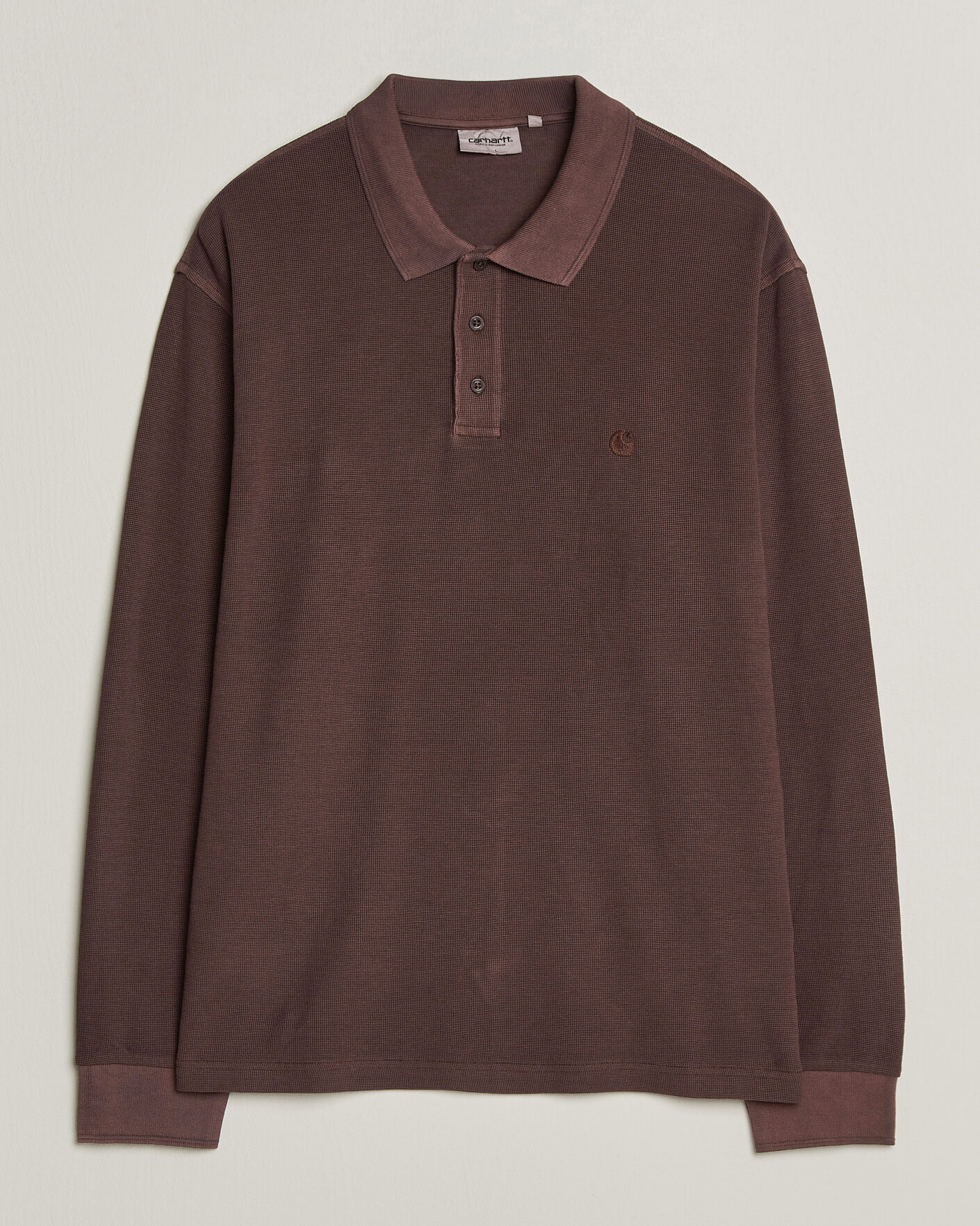 Herren | Pullover | Carhartt WIP | Long Sleeve Waffle Rugby Shirt Palisander Brown
