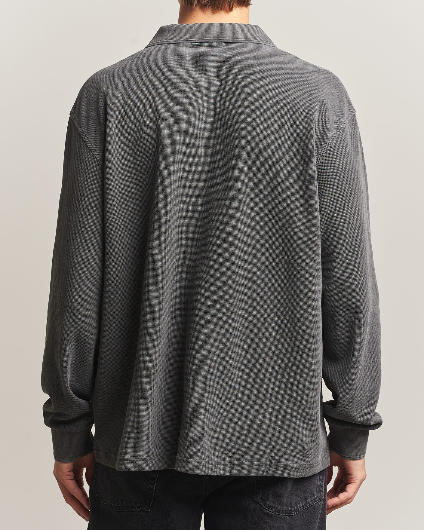 Herren | Pullover | Carhartt WIP | Long Sleeve Waffle Rugby Shirt Black