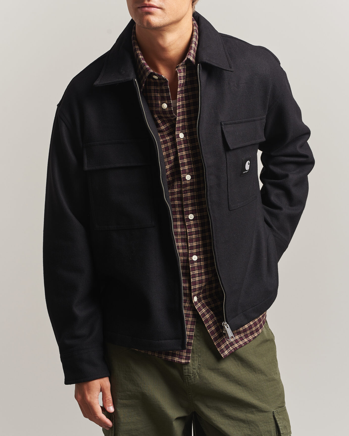 Herren | Hemden | Carhartt WIP | Atoka Wool Zip Shirt Jacket Black