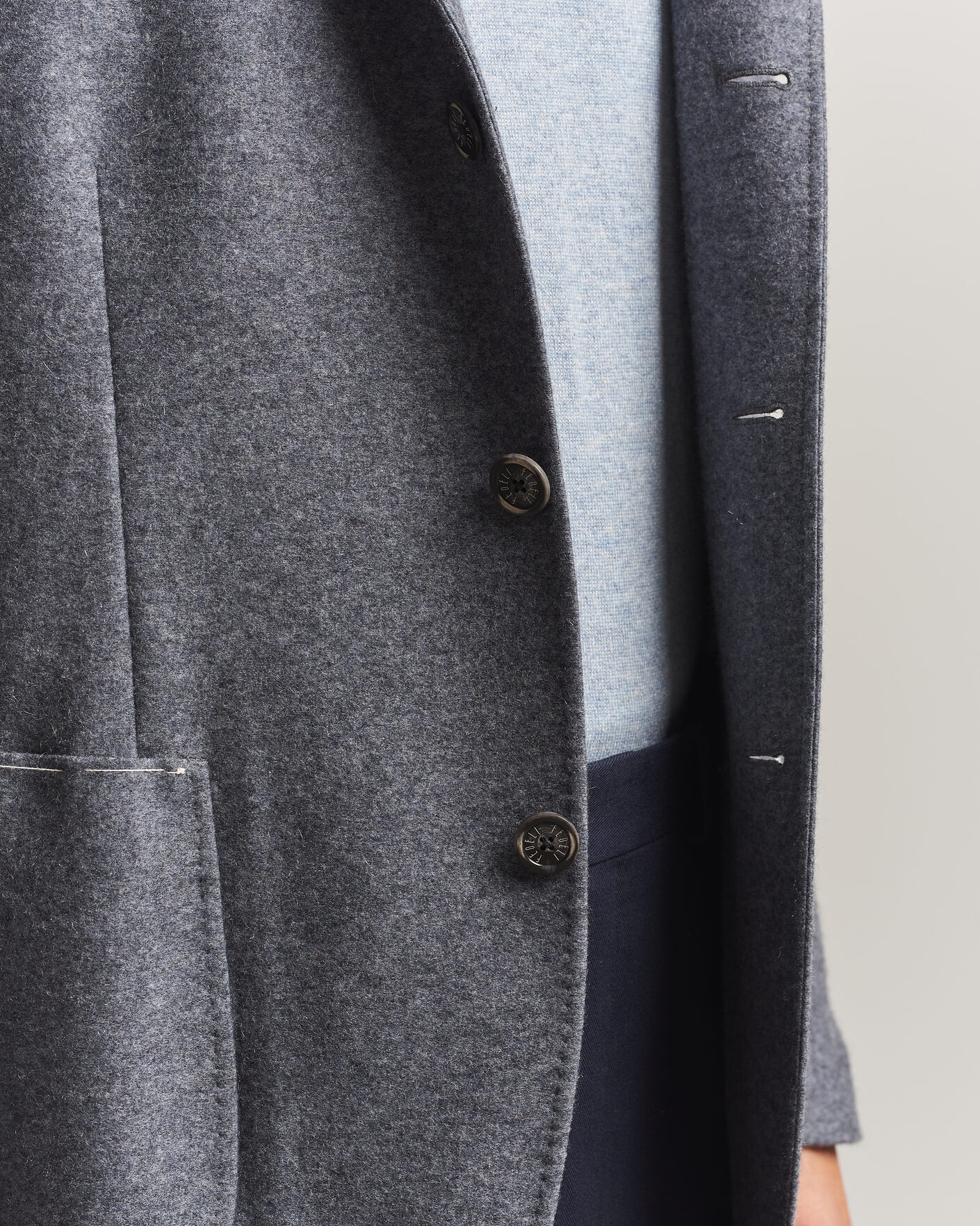 Herren | Sakkos | Fedeli | Cashmere Flannel Jacket Grey Melange