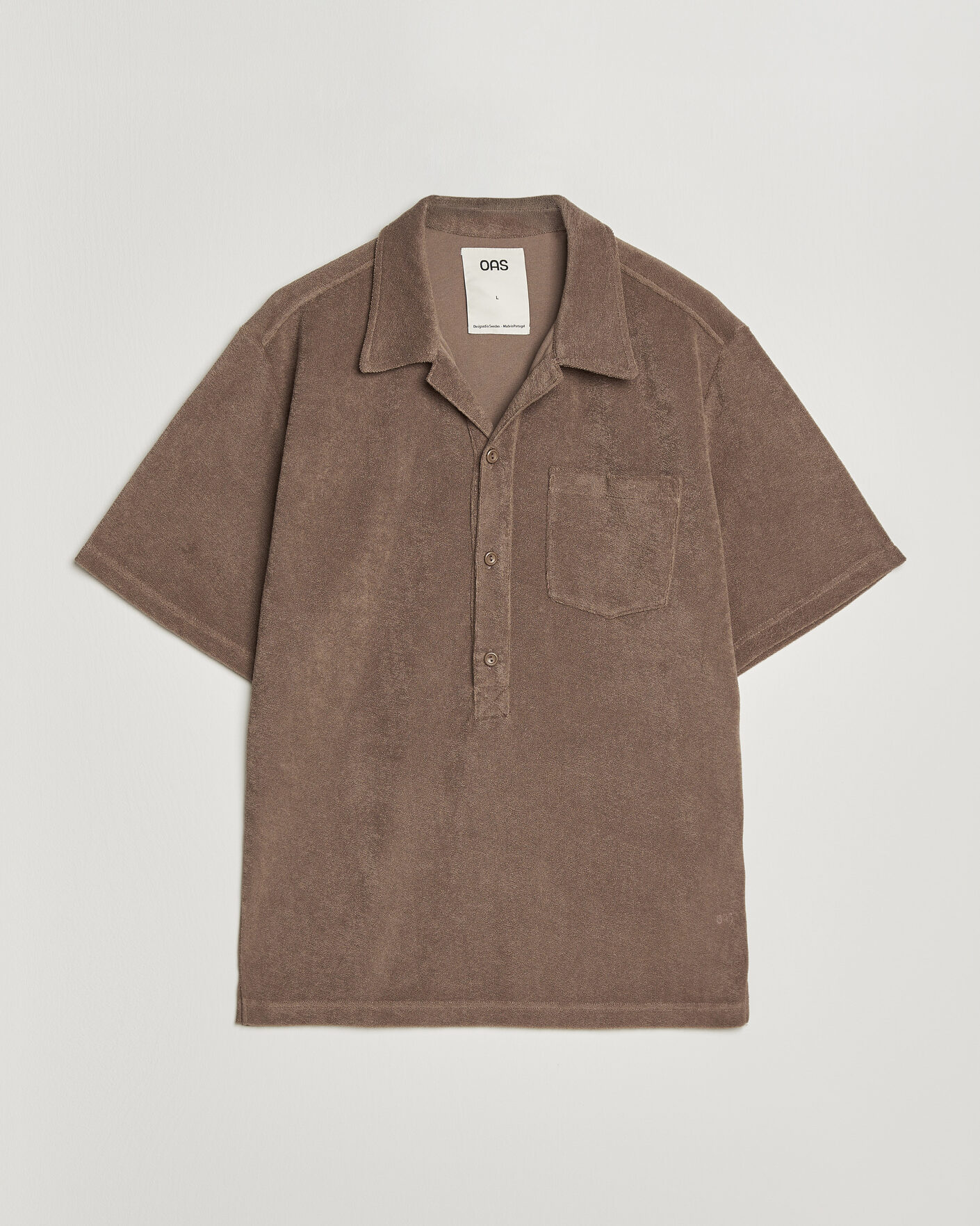 Herren | Poloshirts | OAS | Novo Regular Fit Terry Polo Brown