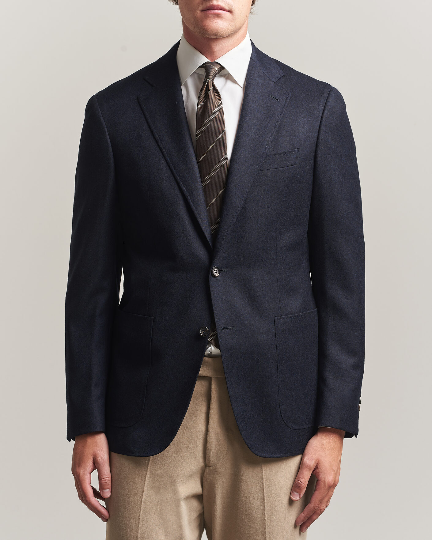 Herren | Sakkos | Canali | Kei Impeccabile Flannel Blazer Navy