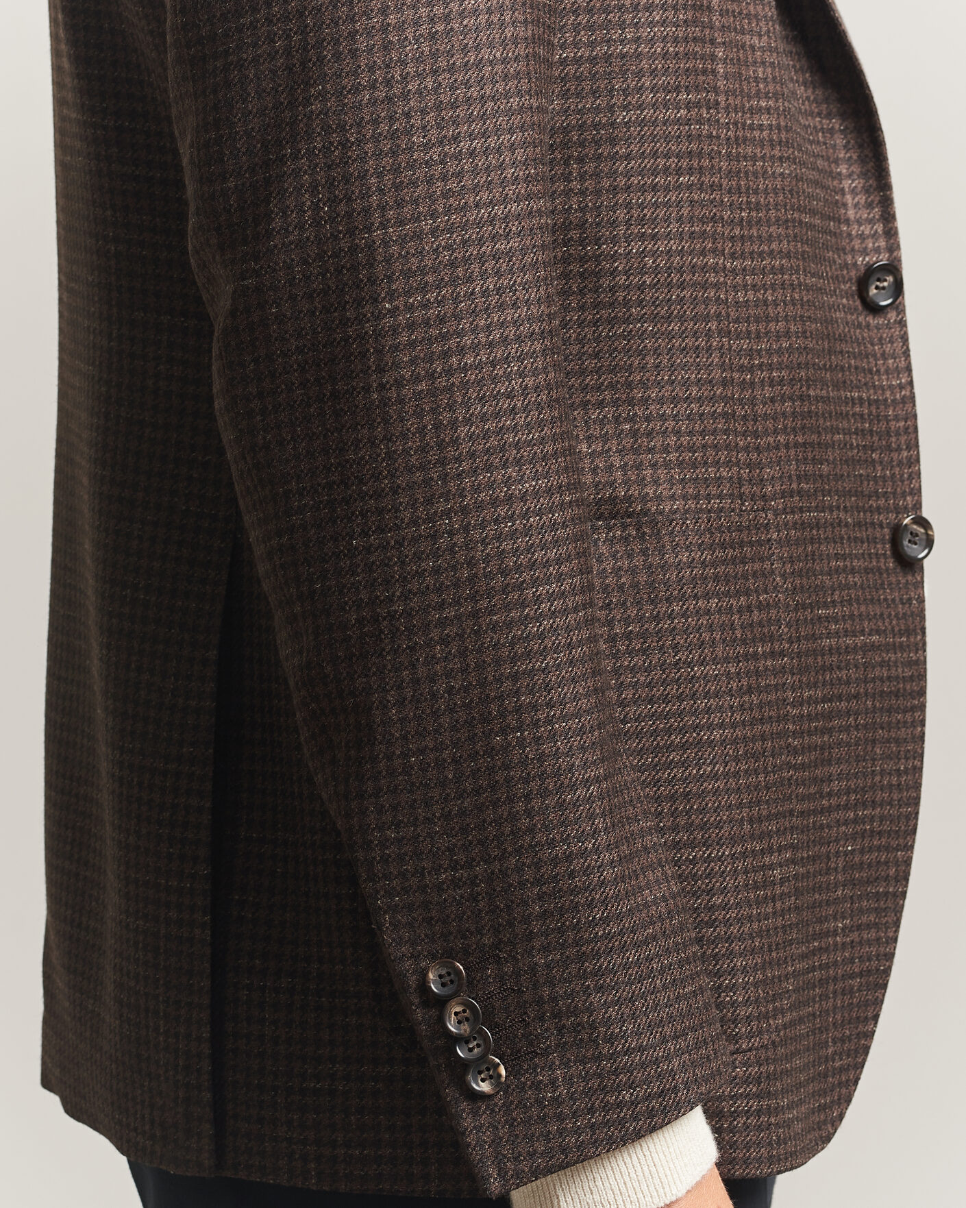 Herren | Sakkos | Canali | Kei Houndstooth Flannel Blazer Dark Brown