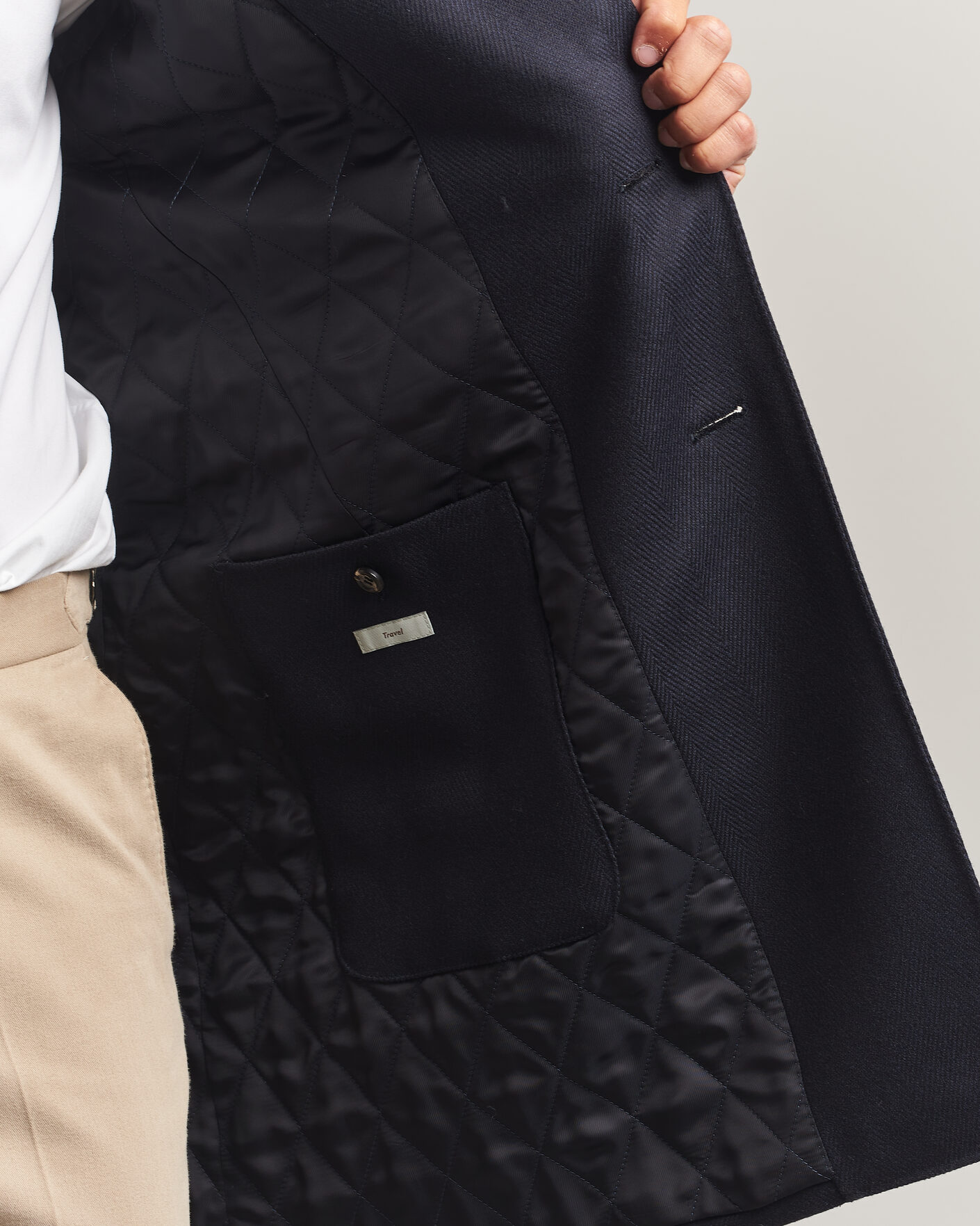 Herren | Jacken | Canali | Kei Wool Travel Coat Navy