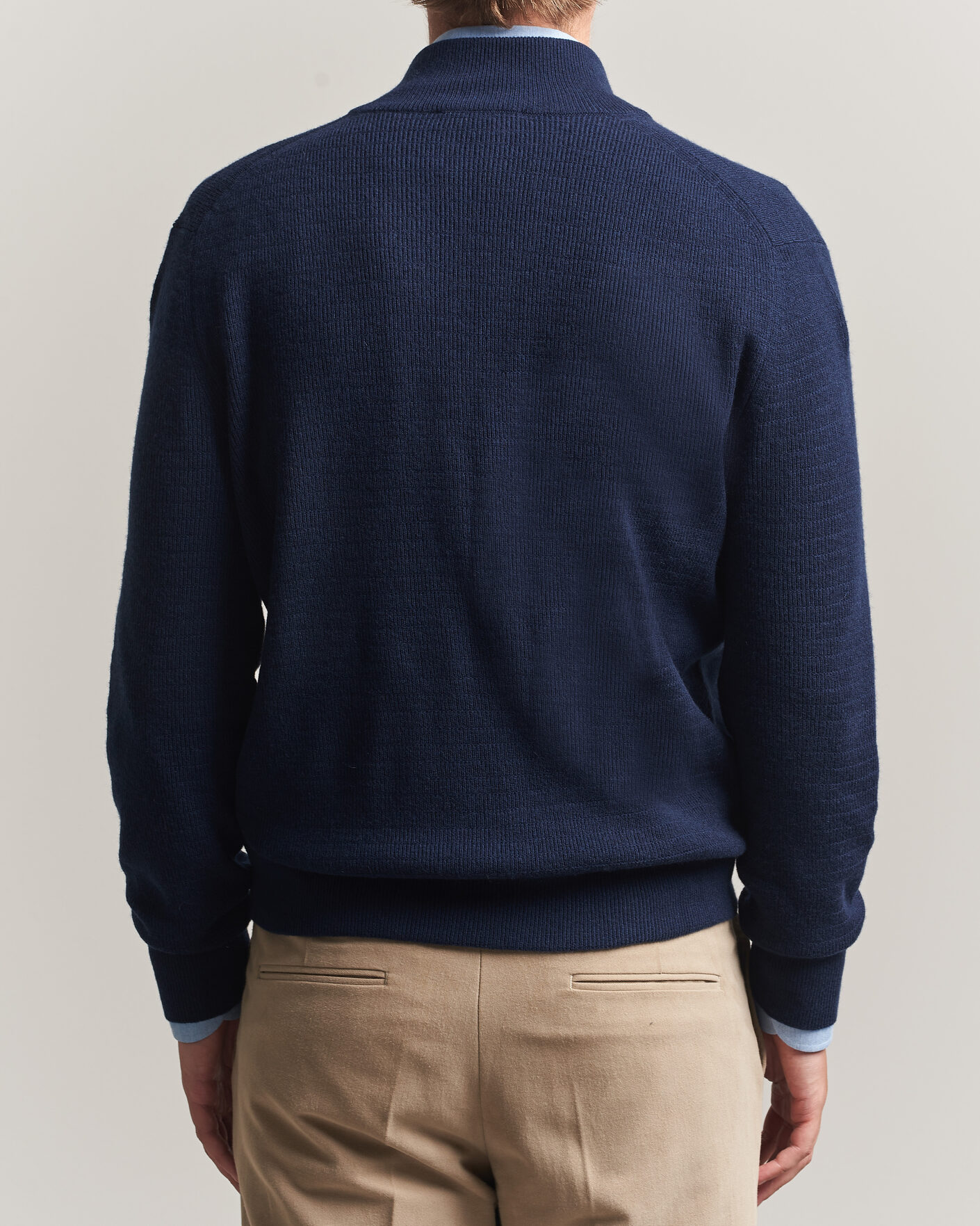 Herren | Pullover | Canali | Wool/Cashmere Full Zip Cardigan Navy
