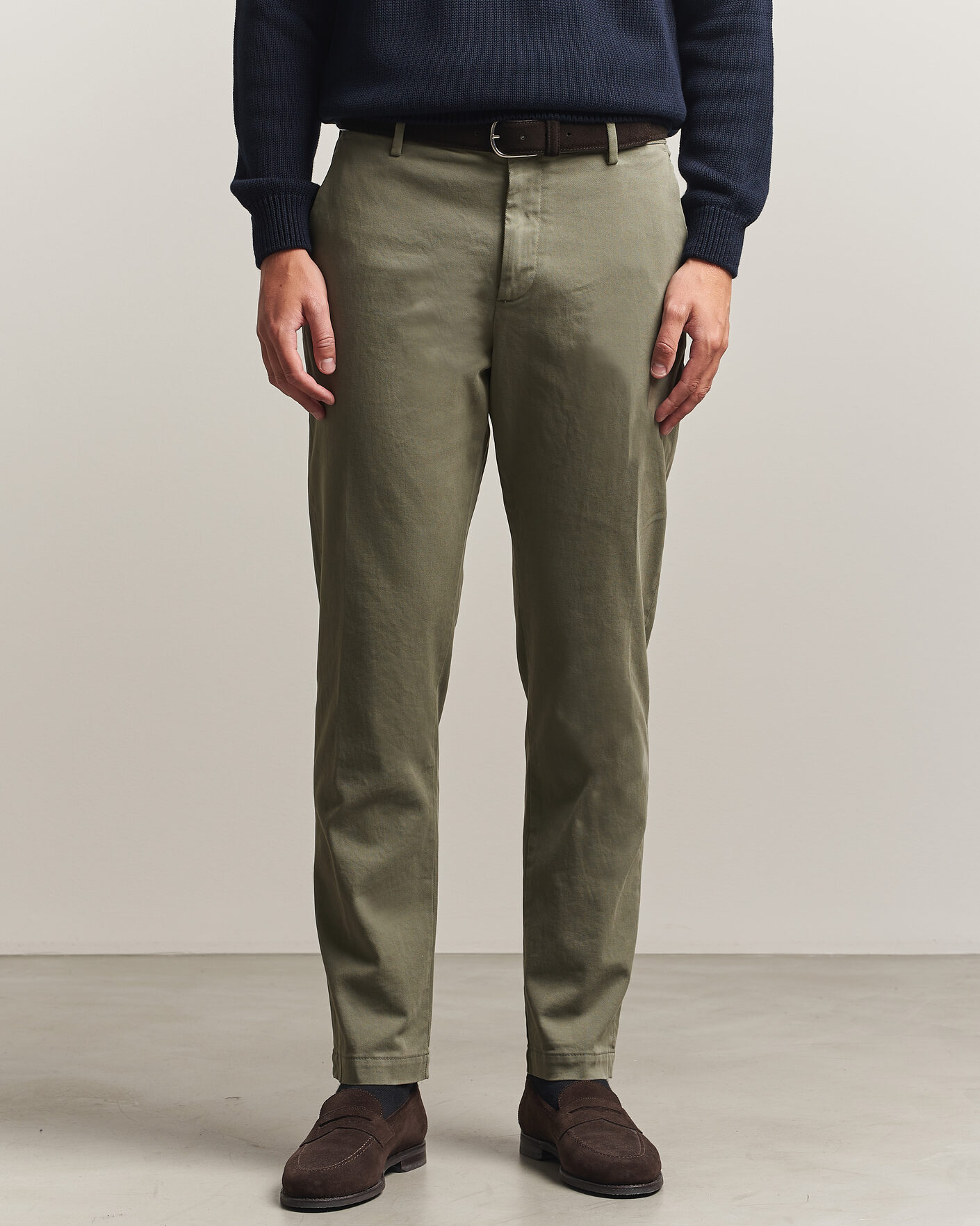 Herren | Hosen | Canali | Cotton Twill Chinos Olive
