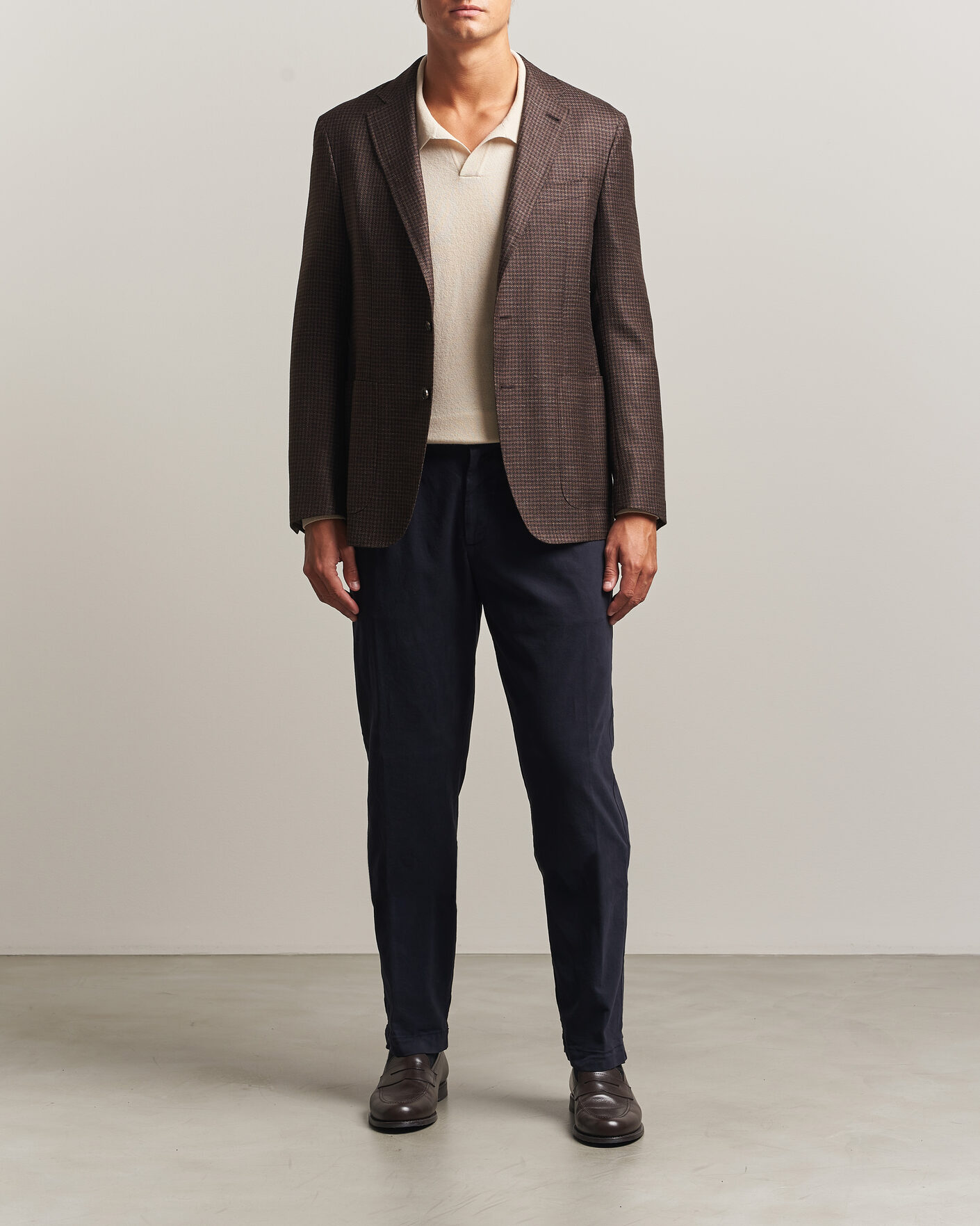 Herren | Hosen | Canali | Cotton/Cashmere Chinos Navy