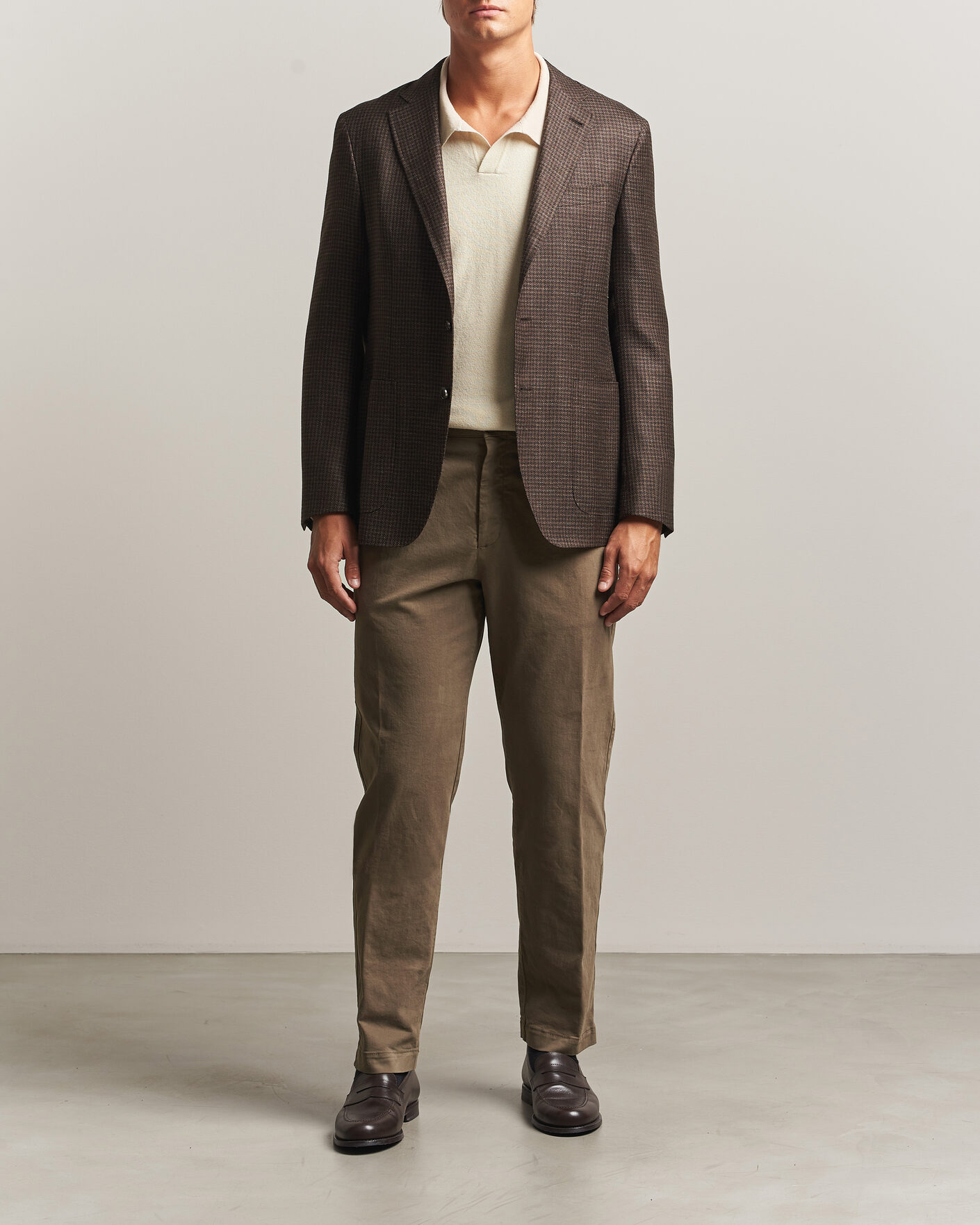 Herren | Hosen | Canali | Cotton/Cashmere Chinos Taupe