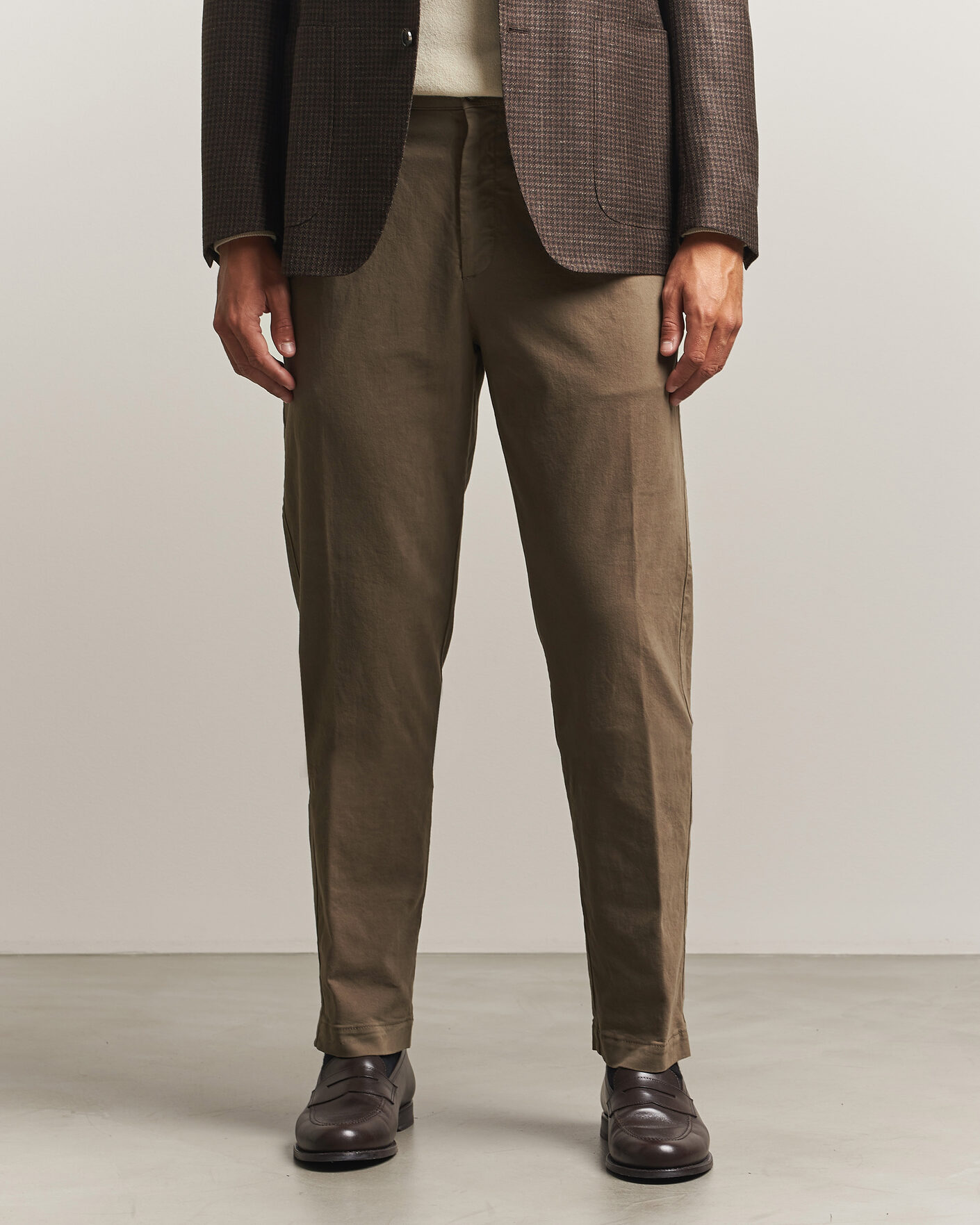 Herren | Hosen | Canali | Cotton/Cashmere Chinos Taupe