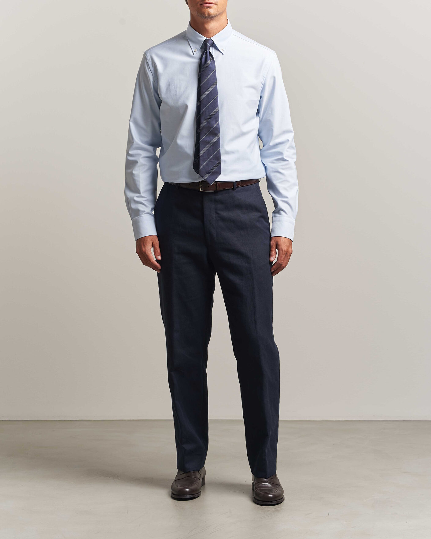 Herren | Hemden | Canali | Oxford Button Down Shirt Light Blue
