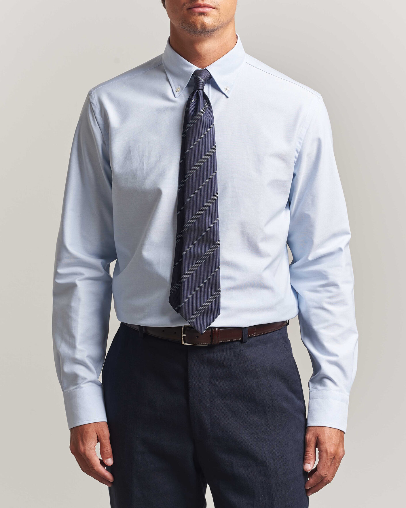 Herren | Hemden | Canali | Oxford Button Down Shirt Light Blue