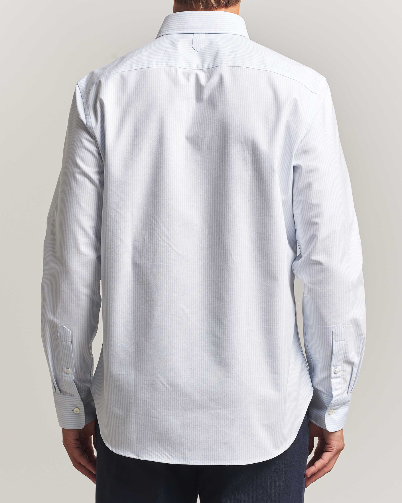 Herren | Hemden | Canali | Oxford Button Down Shirt Light Blue Stripe