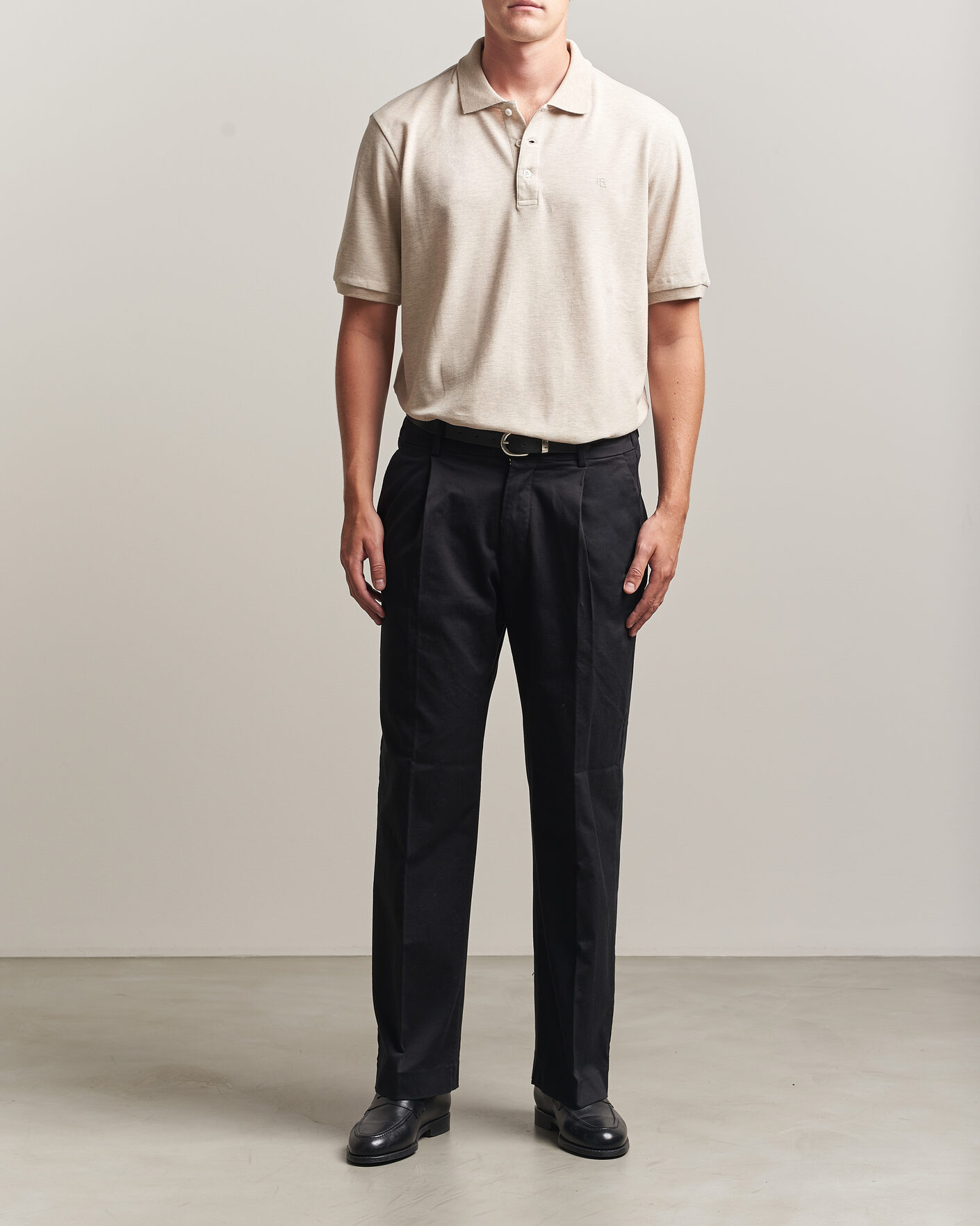 Herren | Poloshirts | Ralph Lauren Purple Label | Short Sleeve Mercerized Cotton Polo Beige Melange