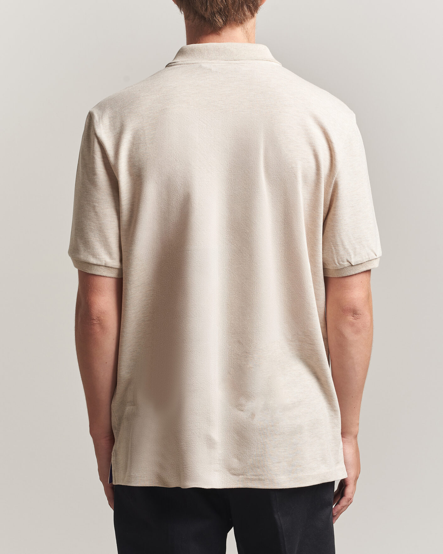 Herren | Poloshirts | Ralph Lauren Purple Label | Short Sleeve Mercerized Cotton Polo Beige Melange