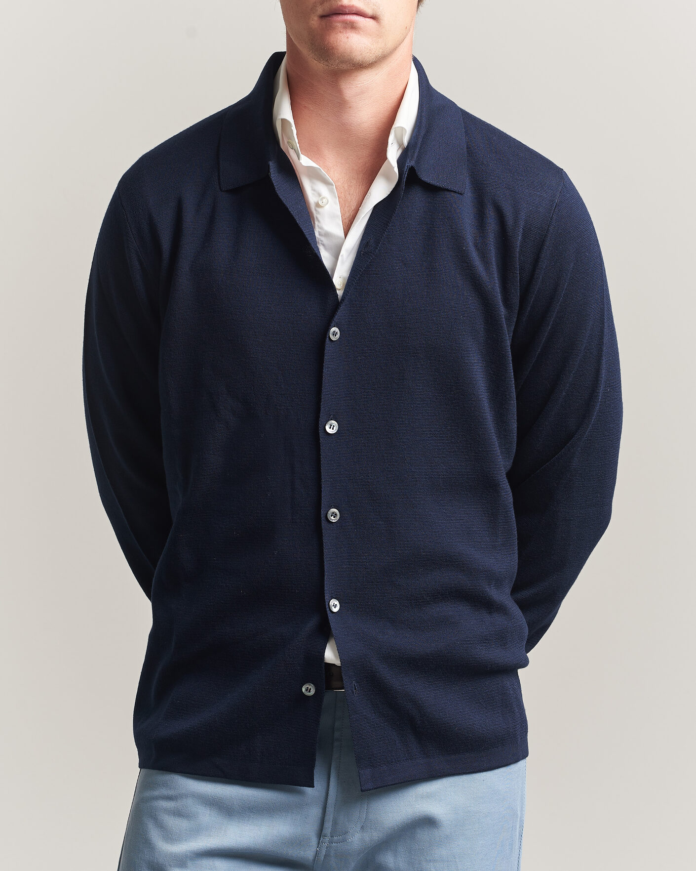 Herren | Pullover | Ralph Lauren Purple Label | Milano Stich Cardigan Racing Navy