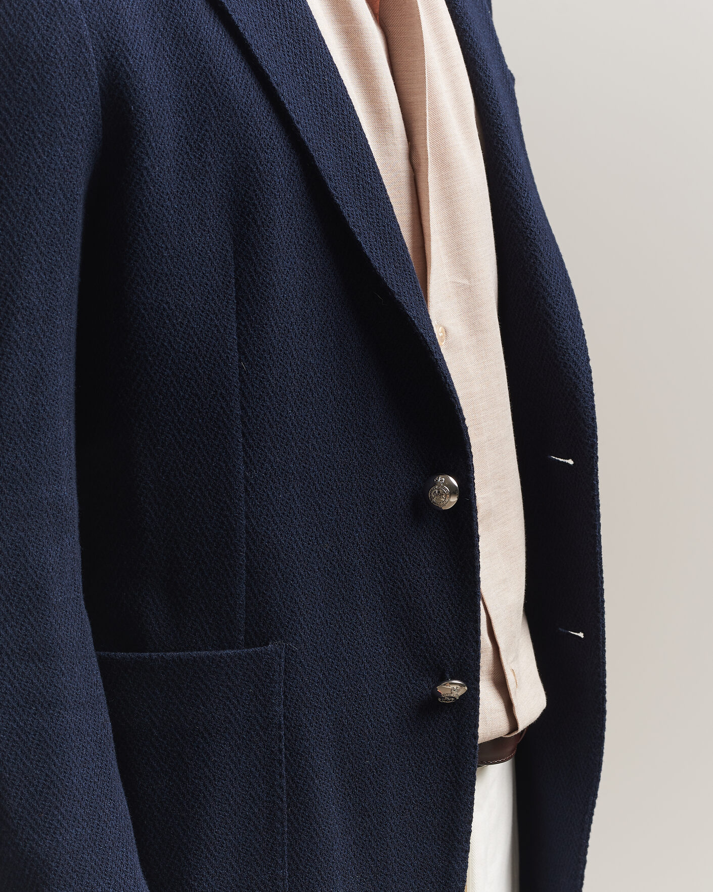 Herren | Sakkos | Ralph Lauren Purple Label | Cashmere/Silk Herringbone Blazer Navy