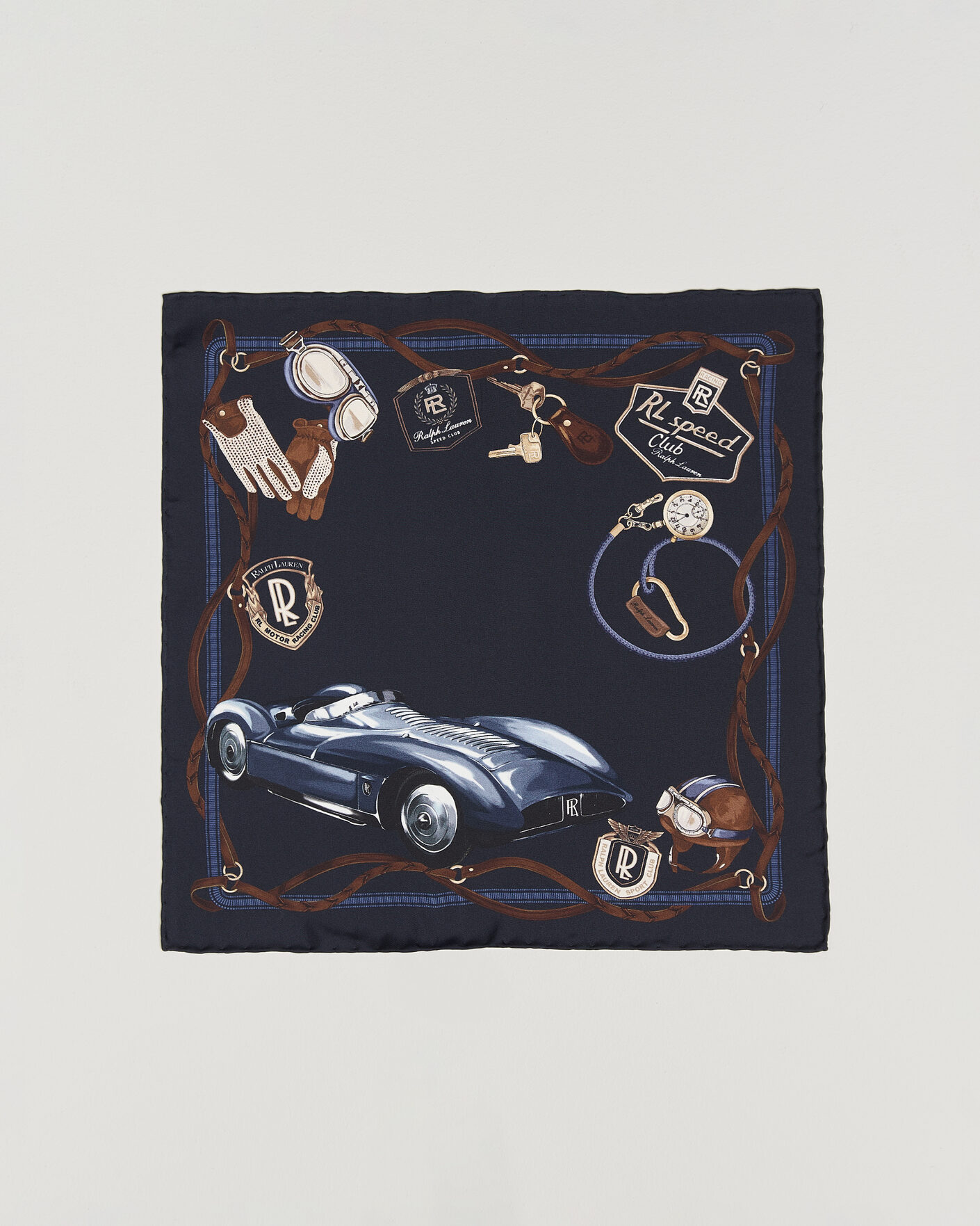 Herren | Einstecktücher | Ralph Lauren Purple Label | Speed Club Silk Pocket Square Navy