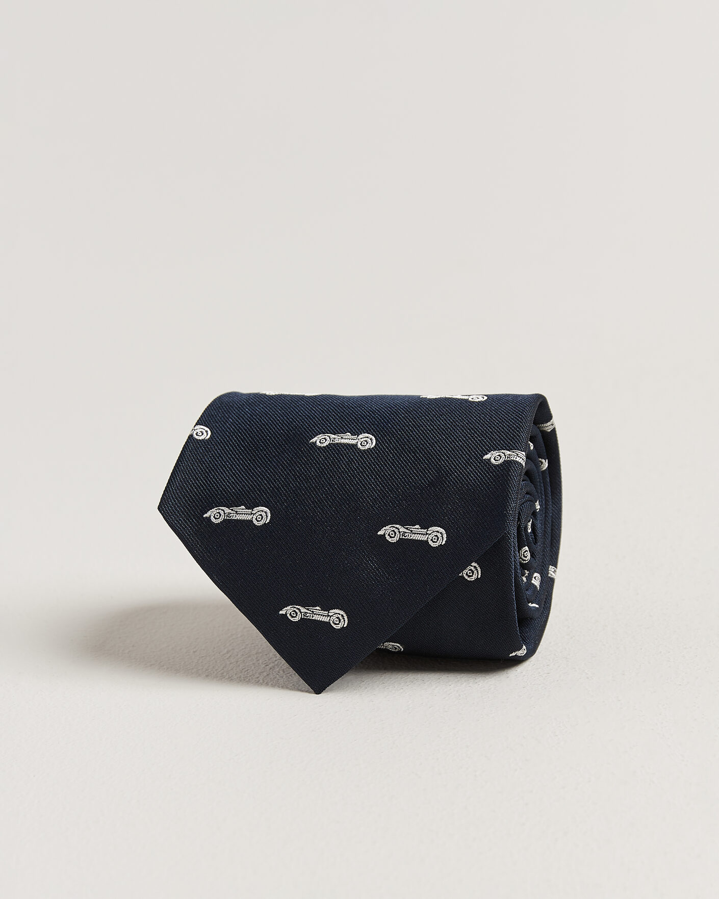 Herren | Krawatten | Ralph Lauren Purple Label | Jacquard Race Cars Silk Tie Navy