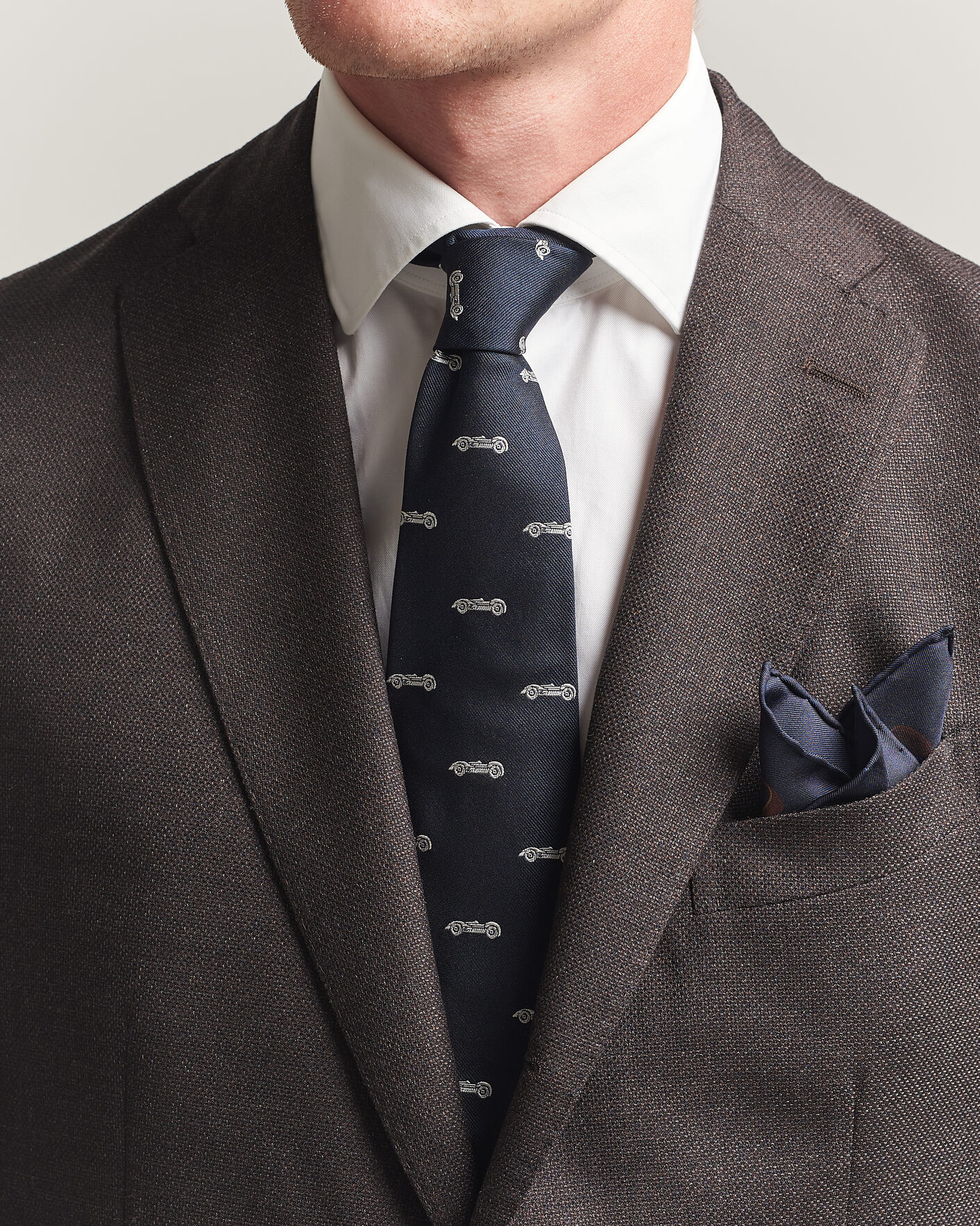 Herren | Krawatten | Ralph Lauren Purple Label | Jacquard Race Cars Silk Tie Navy