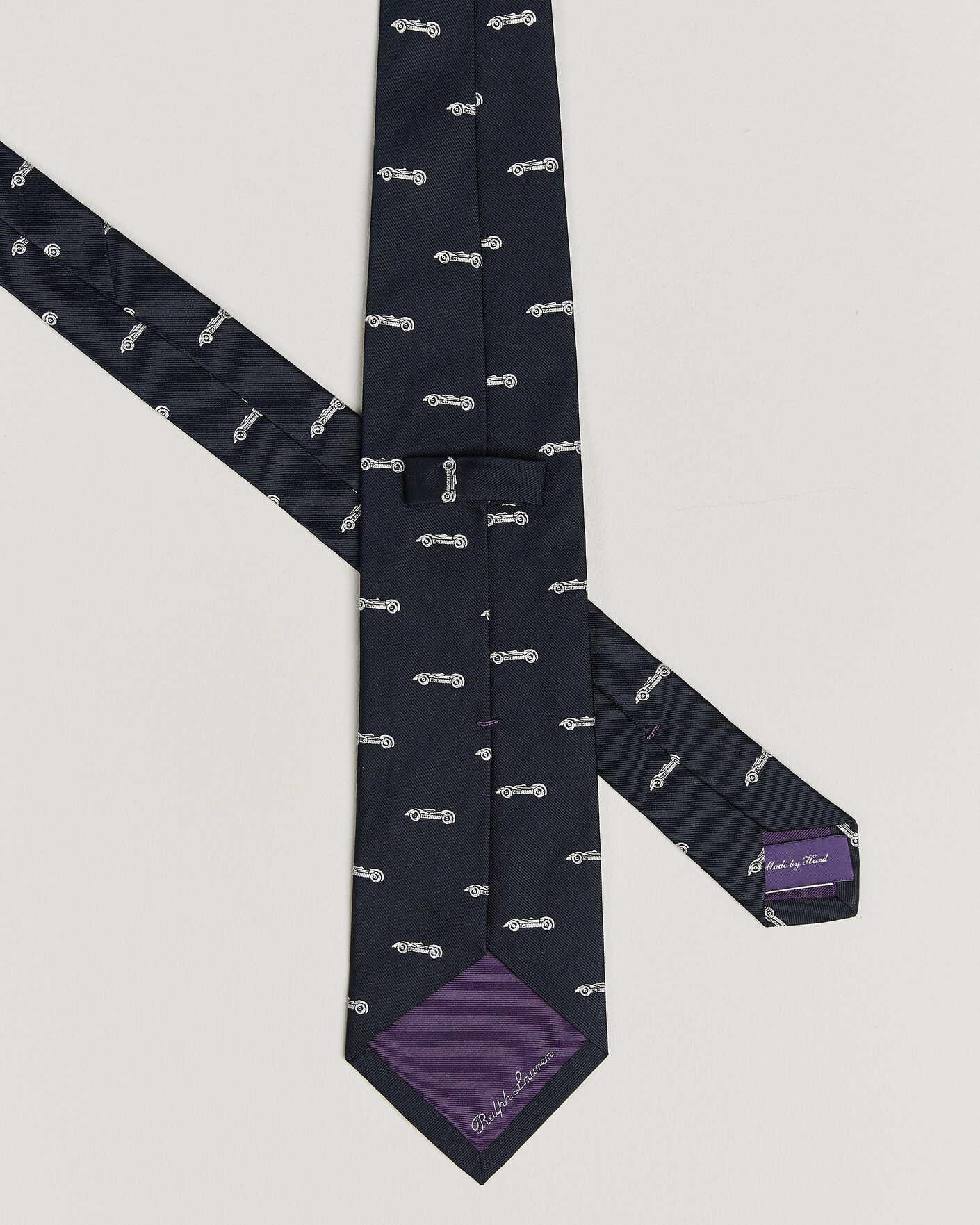 Herren | Krawatten | Ralph Lauren Purple Label | Jacquard Race Cars Silk Tie Navy