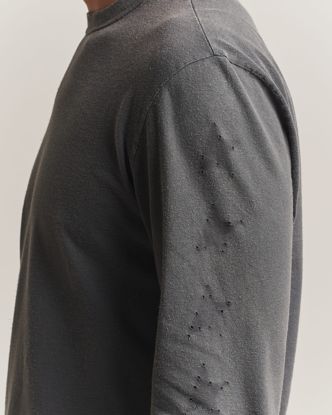 Herren | Pullover | Golden Goose | Long Sleeve Garment Dyed T-Shirt Anthracite