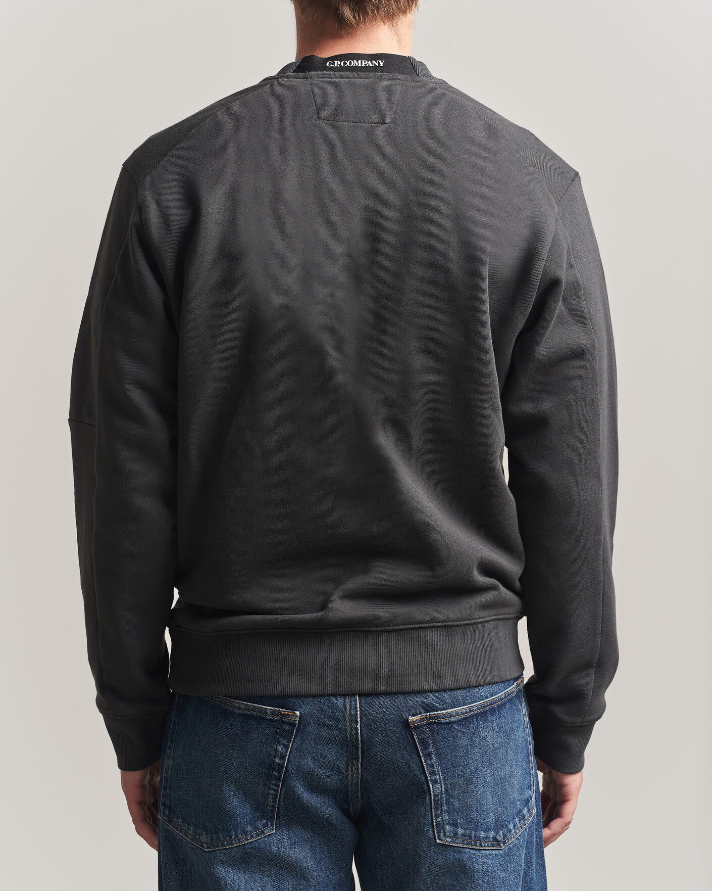 Herren | Pullover | C.P. Company | Diagonal Raised Fleece Lens Sweatshirt Dark Grey