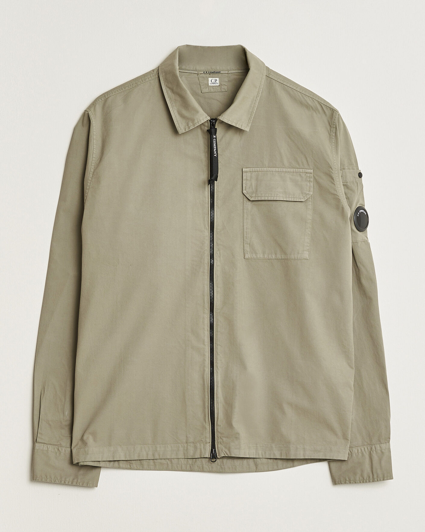 Herren | Hemden | C.P. Company | Organic Cotton Gabardine Zip Overshirt Grey