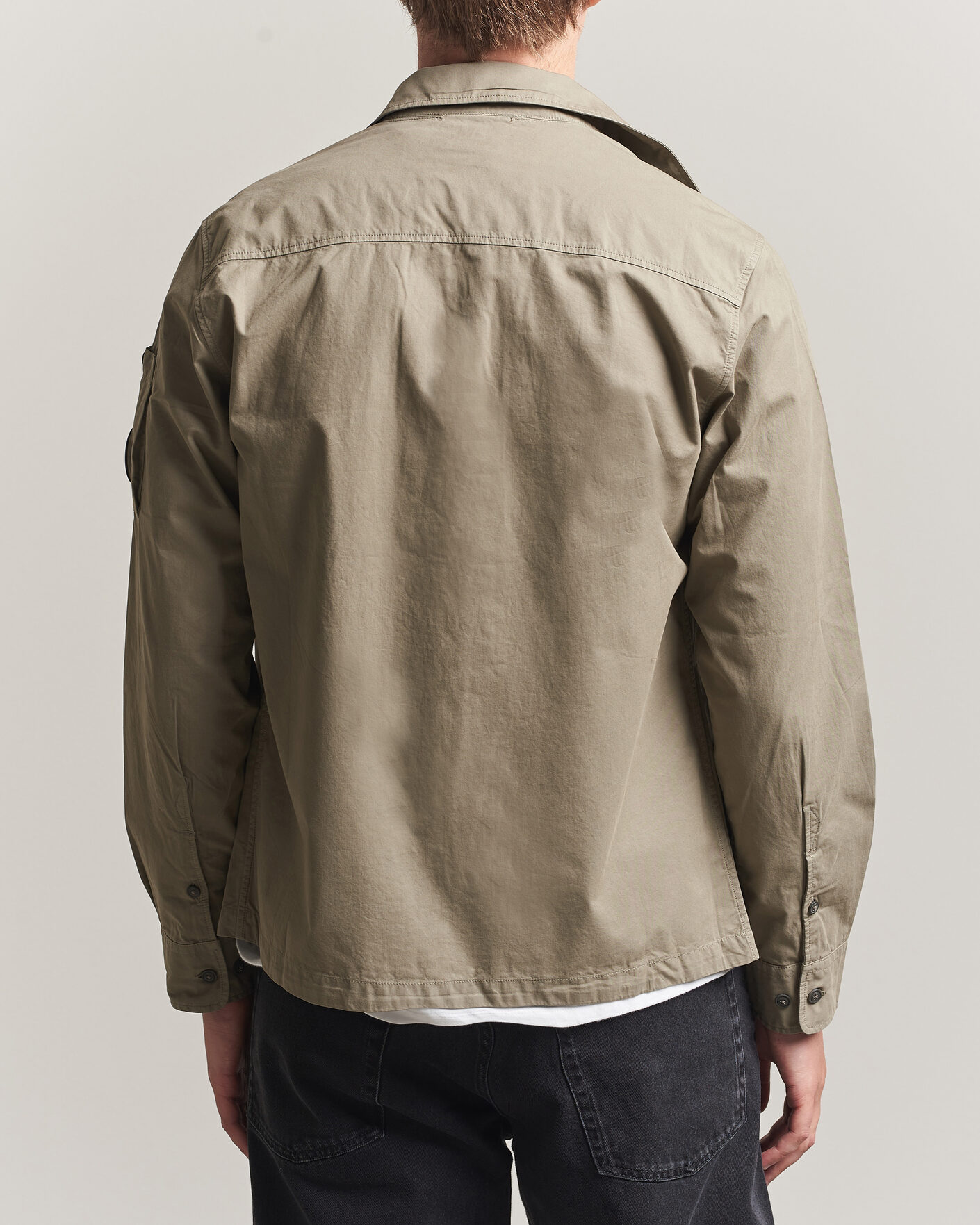 Herren | Hemden | C.P. Company | Organic Cotton Gabardine Zip Overshirt Grey