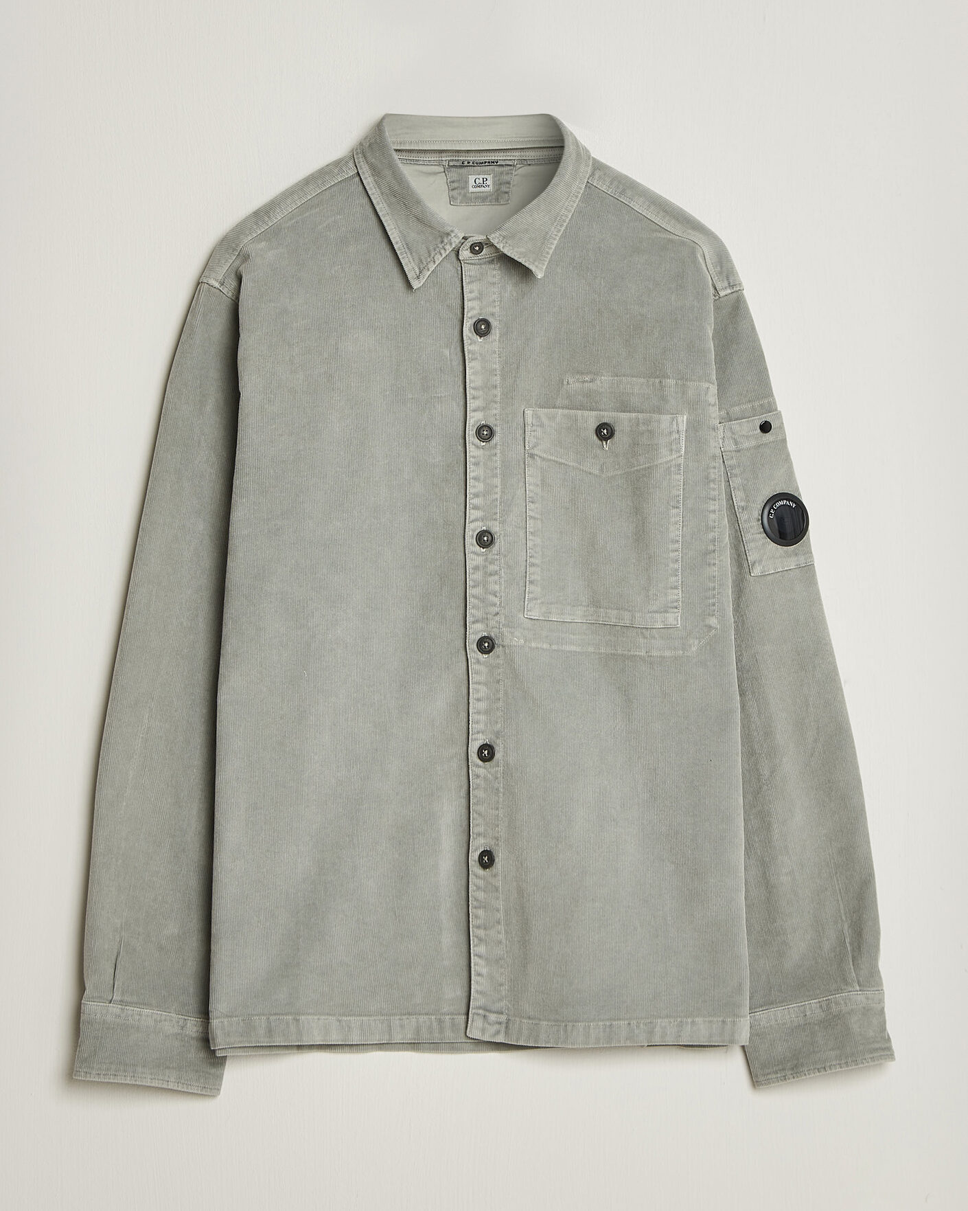 Herren | Hemden | C.P. Company | Corduroy Lens Overshirt Light Grey