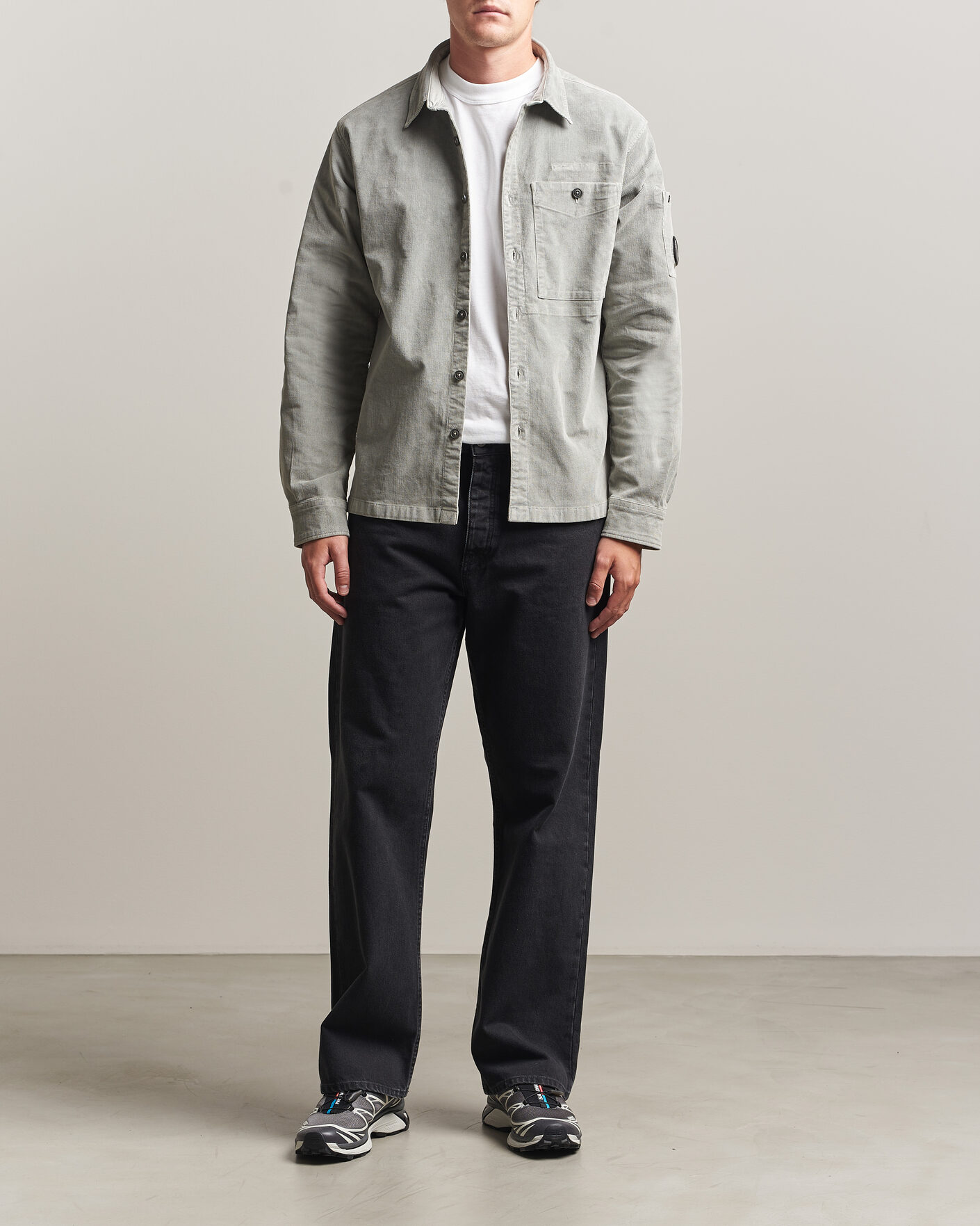 Herren | Hemden | C.P. Company | Corduroy Lens Overshirt Light Grey