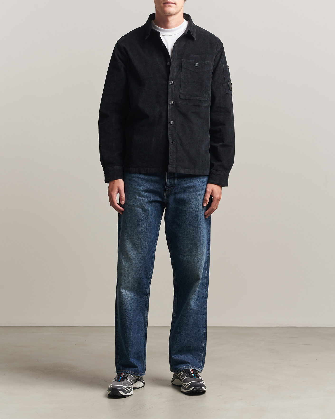Herren | Hemden | C.P. Company | Corduroy Lens Overshirt Black