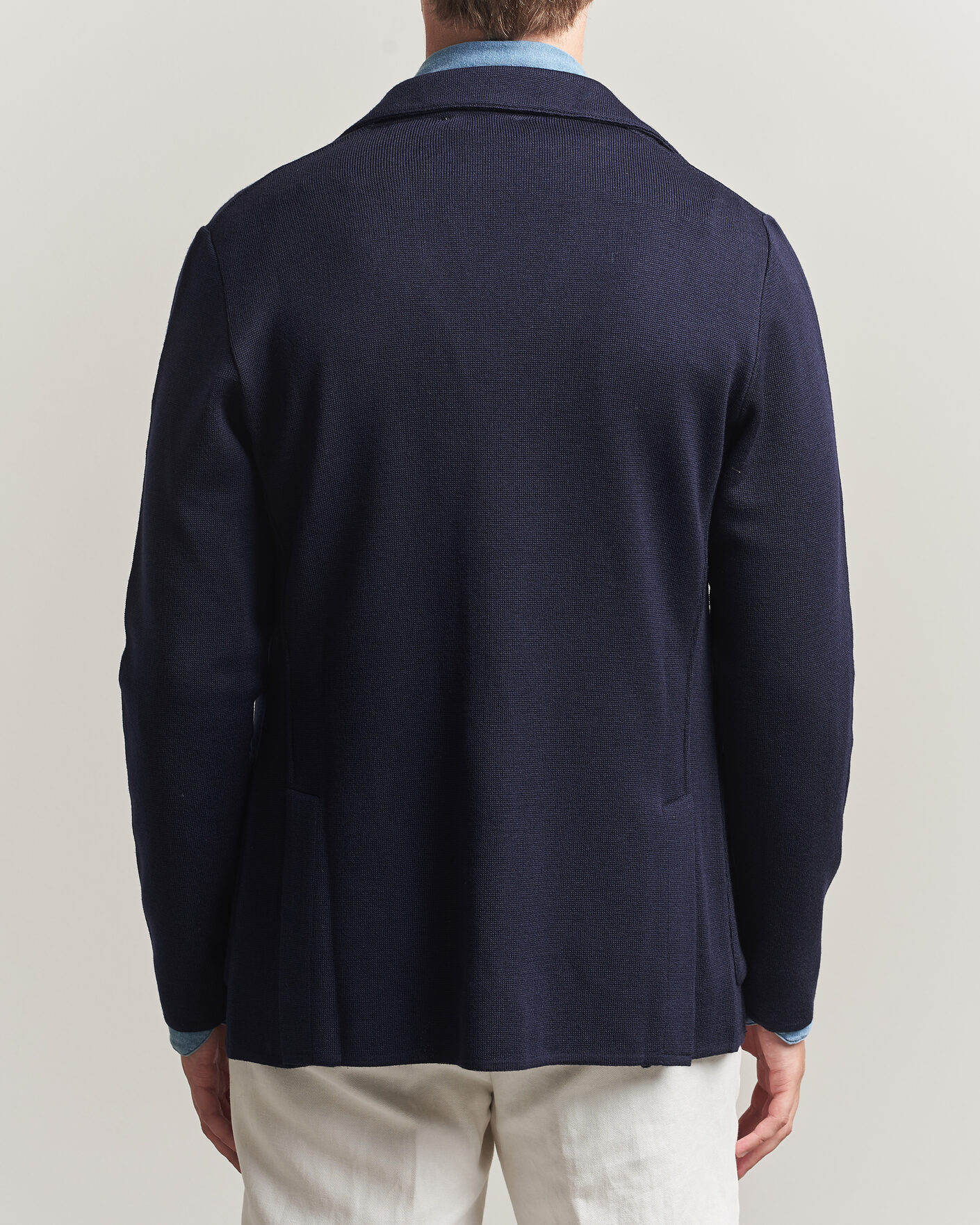 Herren | Sakkos | Lardini | Knitted Wool Blazer Navy