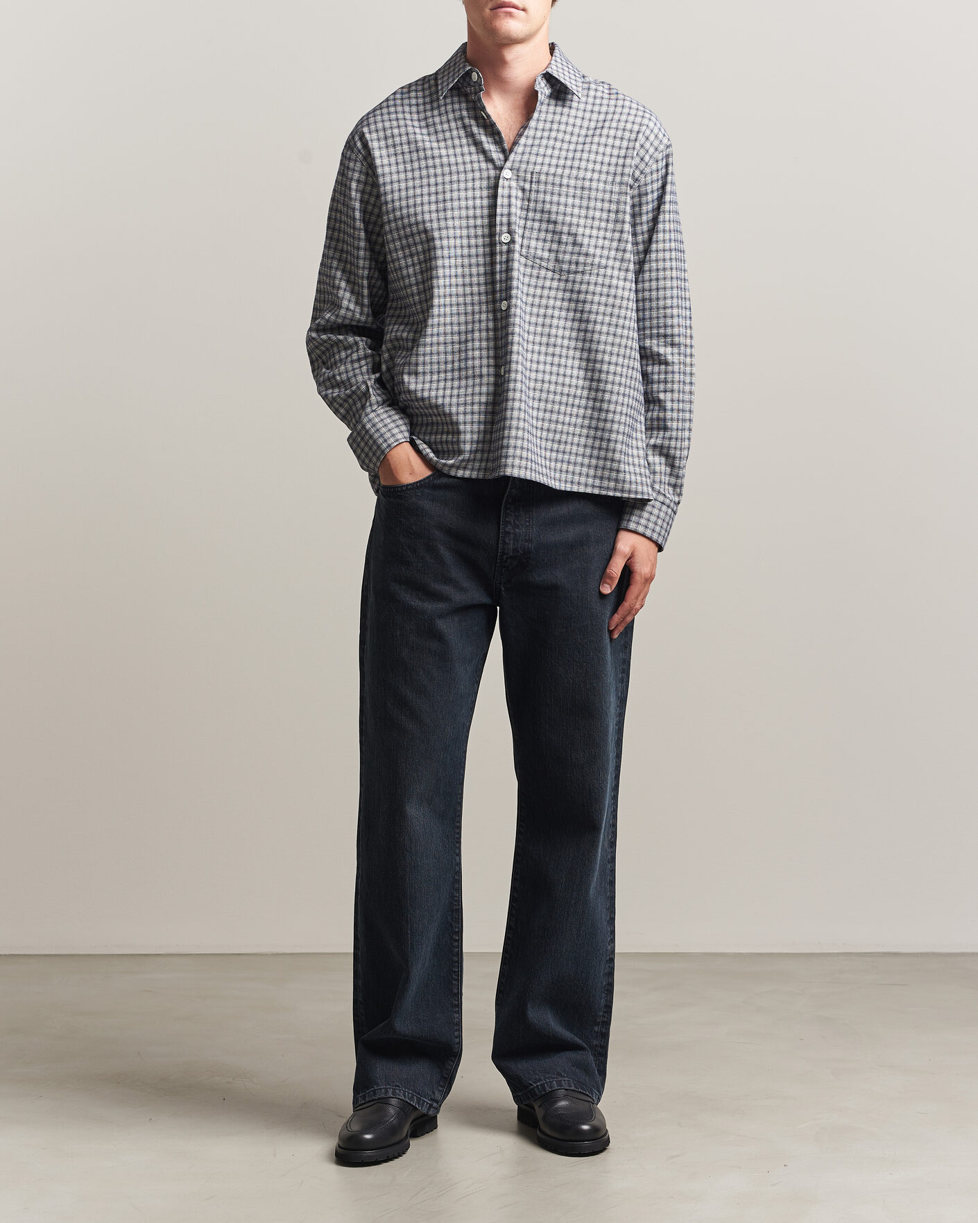 Herren | Hemden | Jeanerica | Juan Checked Flannel Shirt Blue