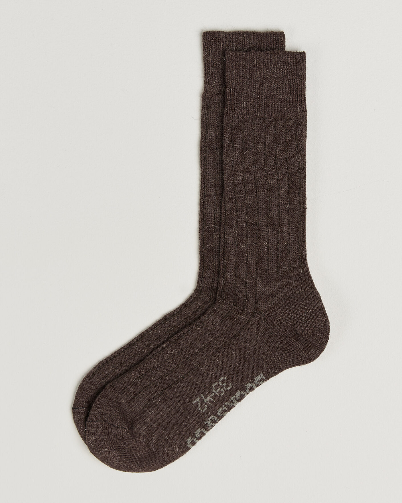 Herren | Unterwäsche | Alpacasocks & Co | 2-Pack Ribbed Alpacka Wool Socks Cacao